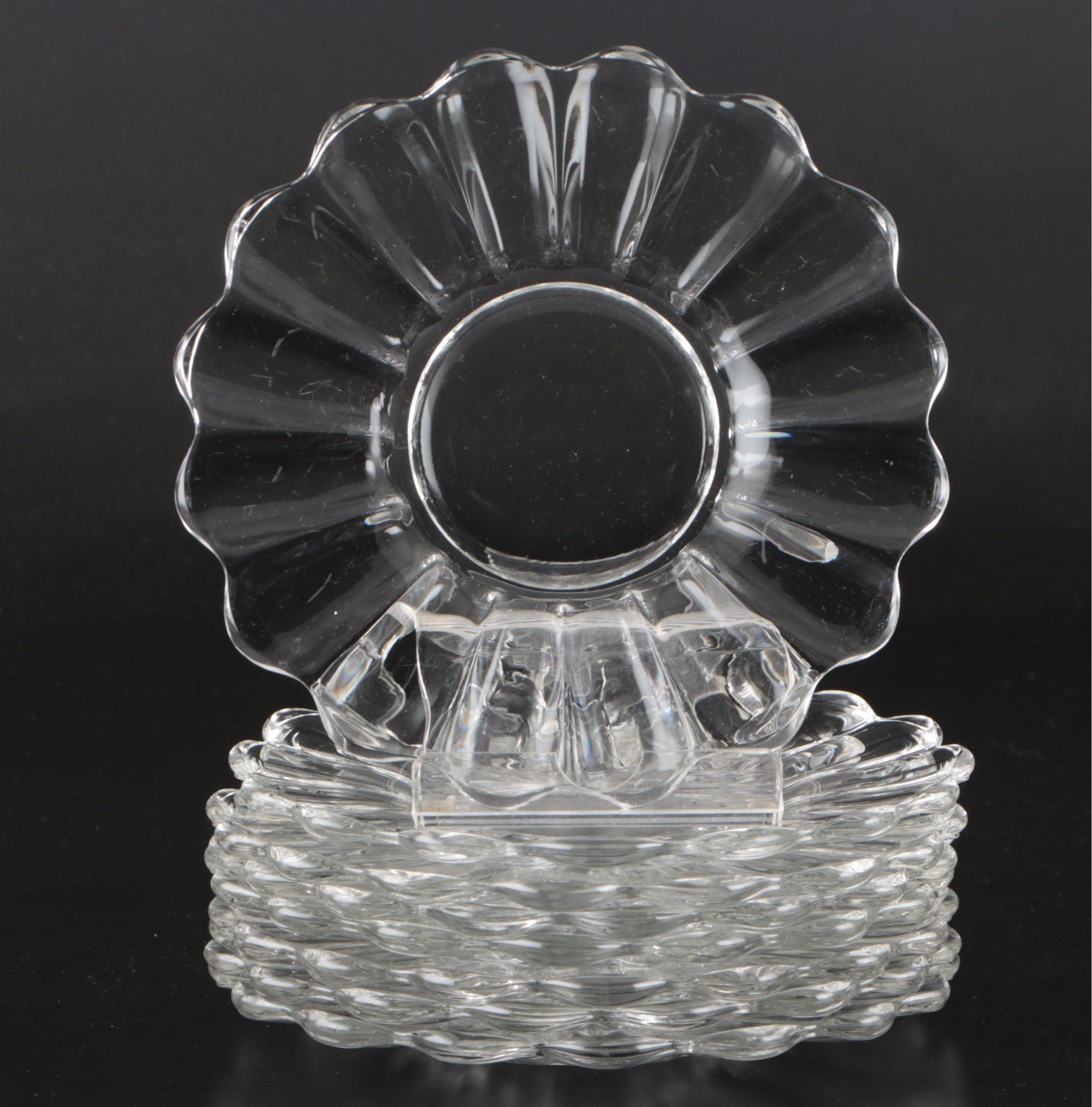 Imperial Glass "Candlewick" and Homestead Wheat Pattern Plates & Teacups