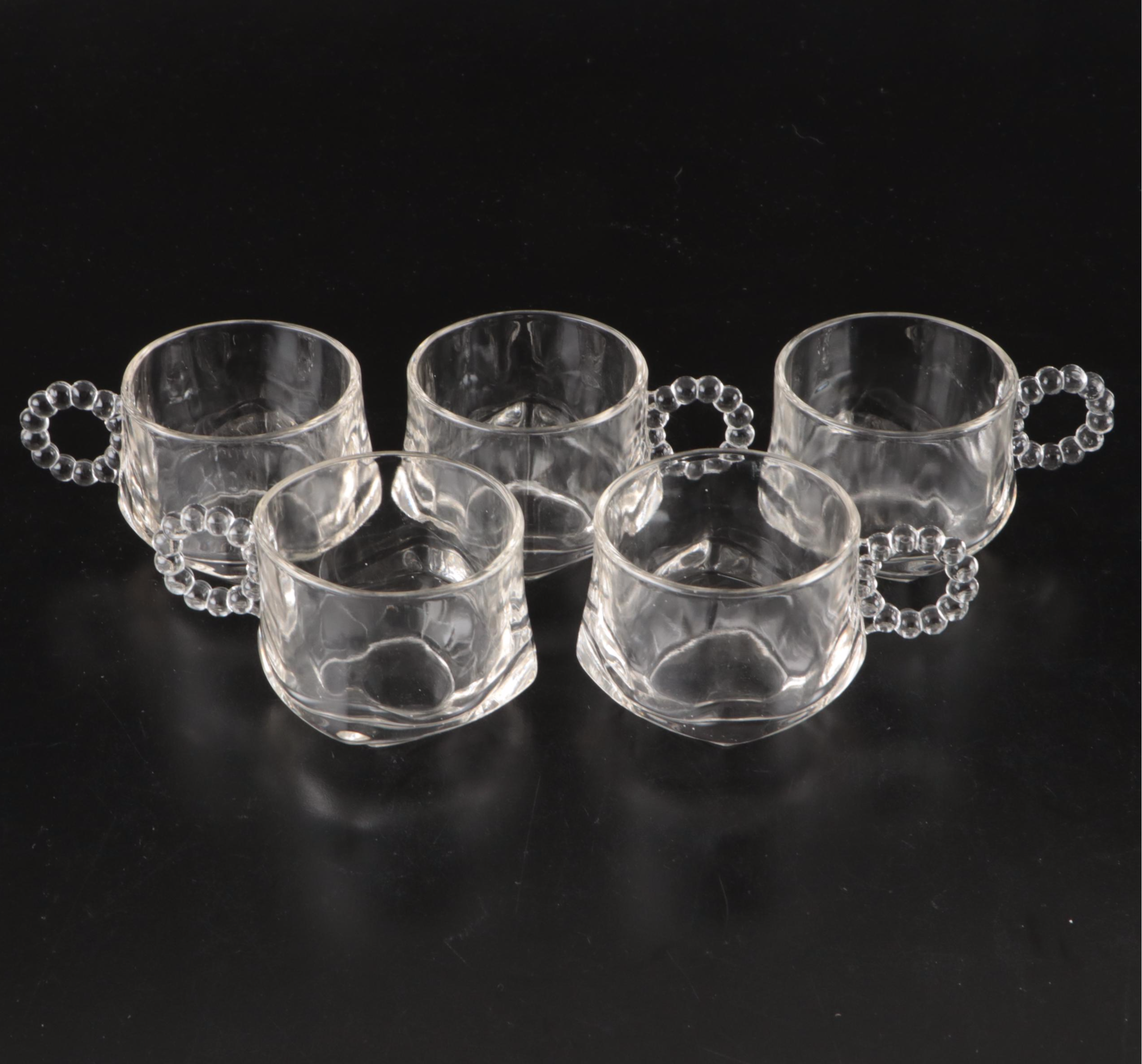 Imperial Glass "Candlewick" and Homestead Wheat Pattern Plates & Teacups