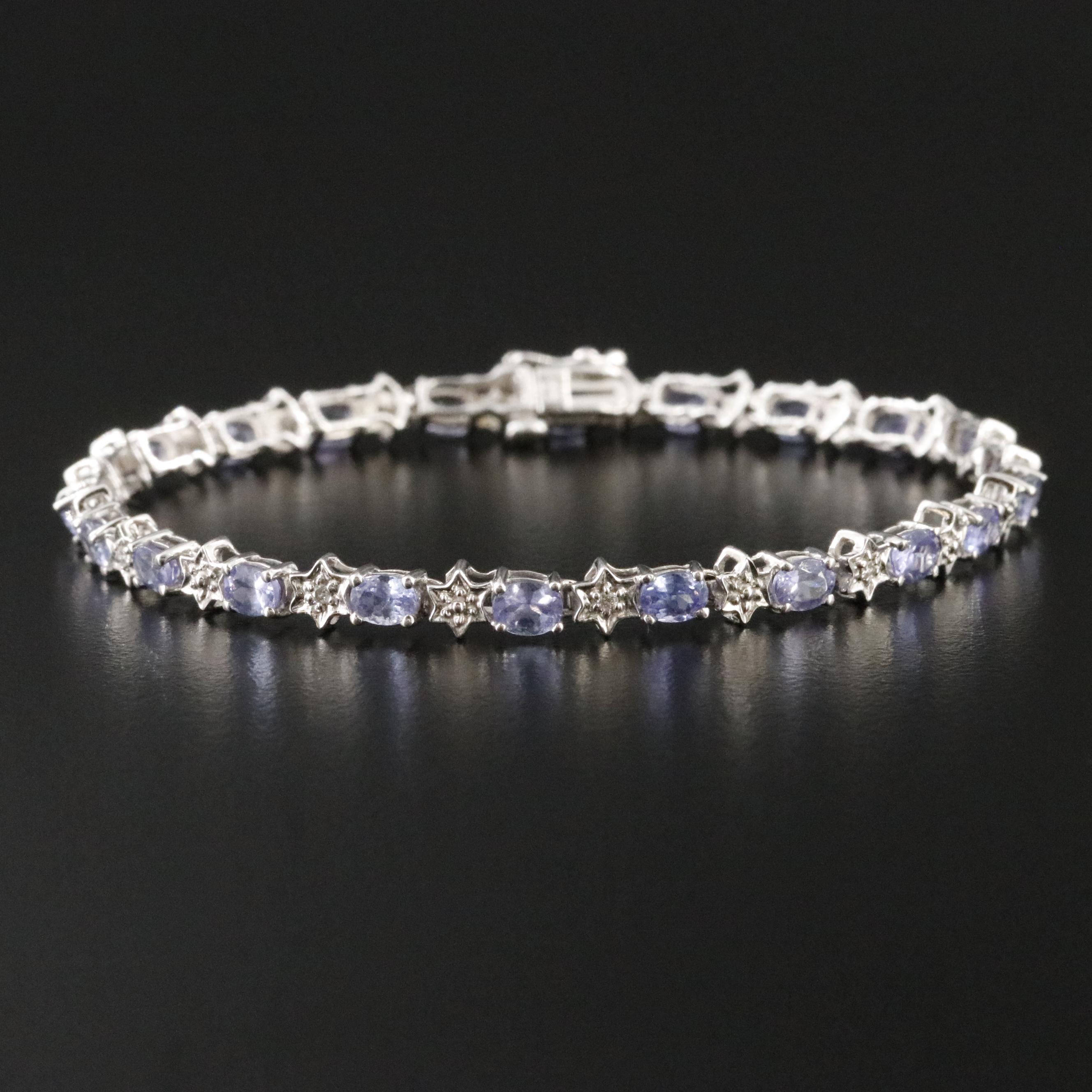 14K Tanzanite and Diamond Bracelet