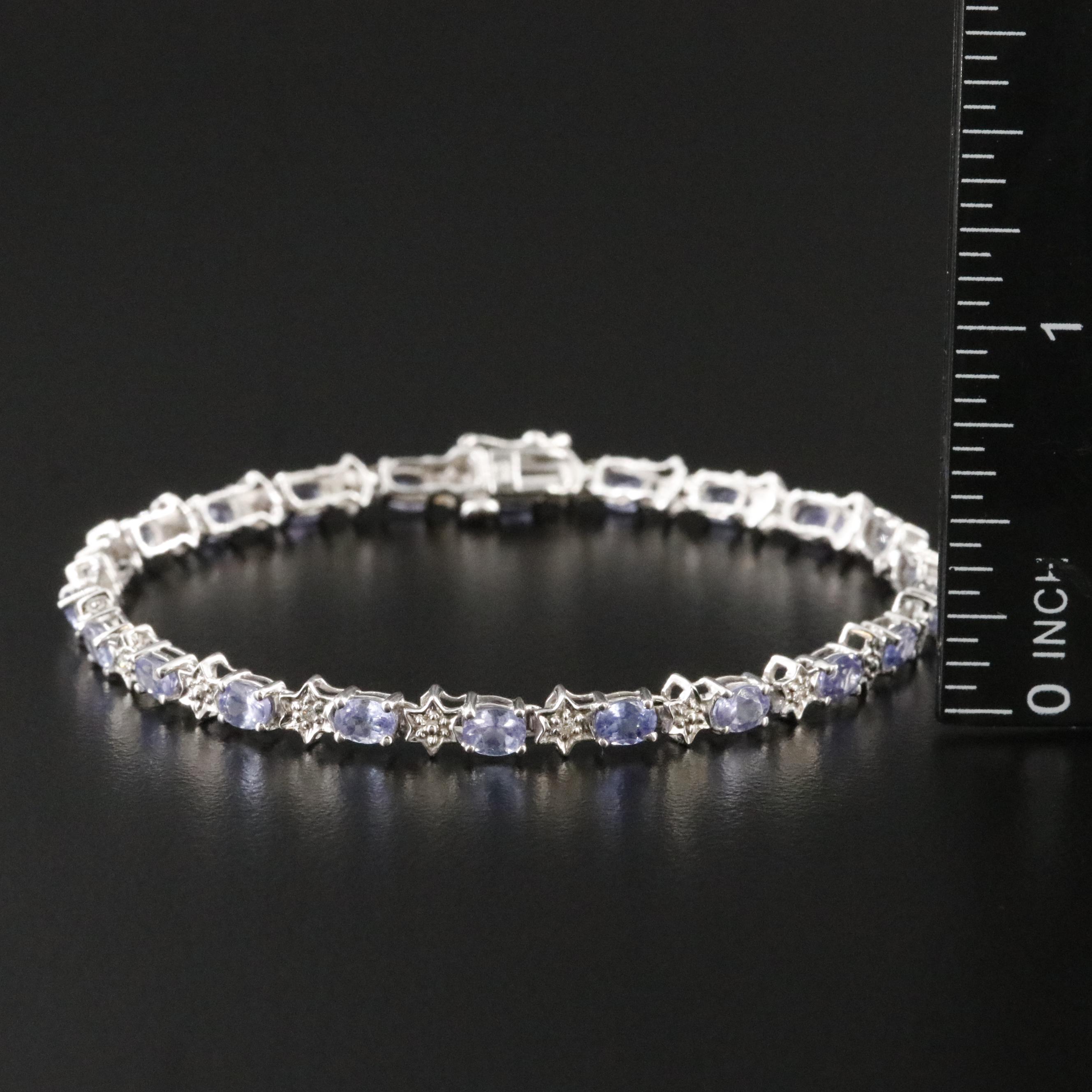14K Tanzanite and Diamond Bracelet