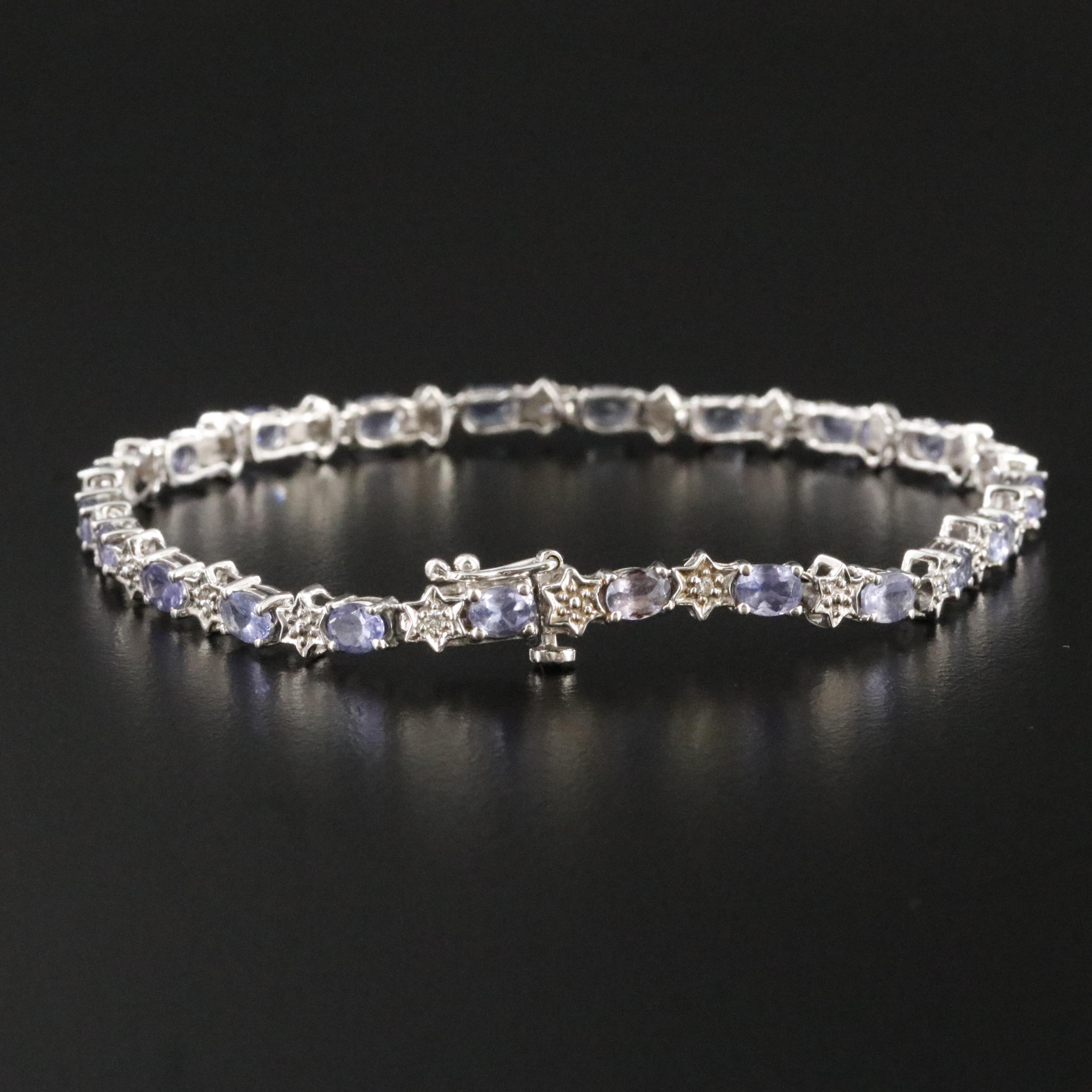 14K Tanzanite and Diamond Bracelet