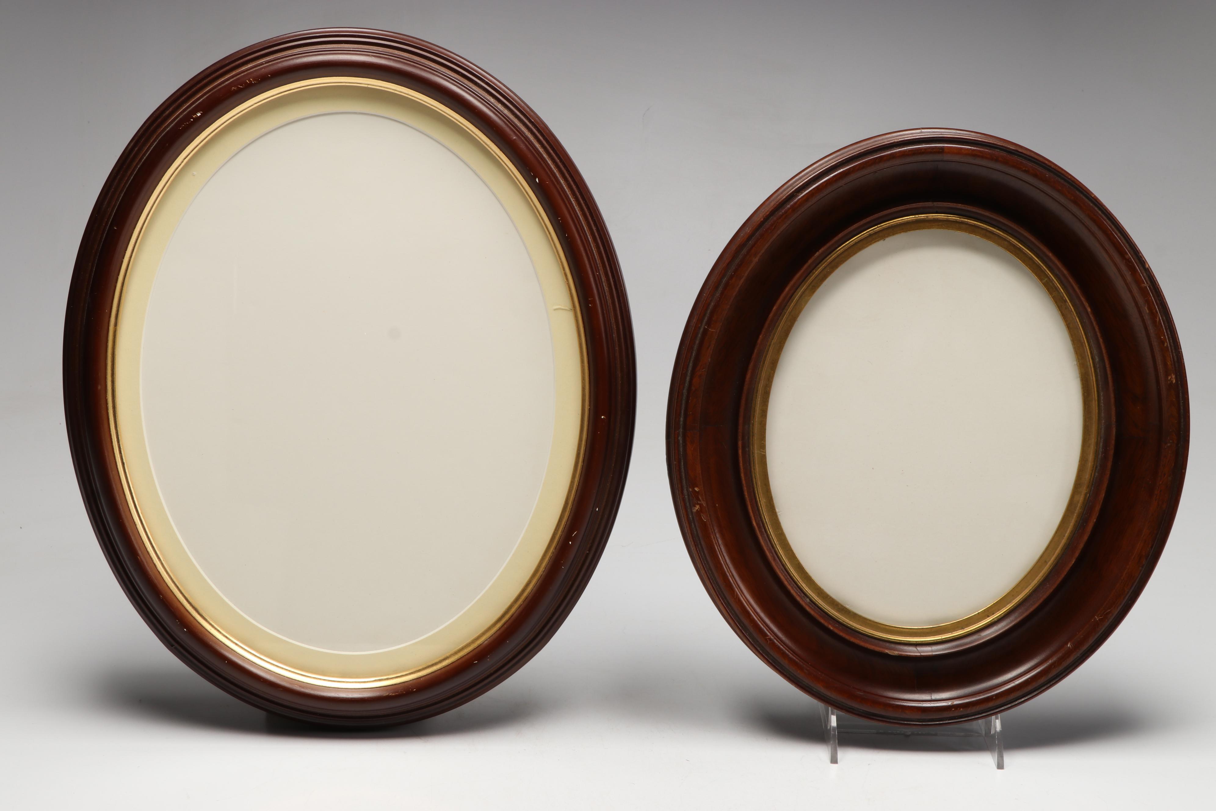 Wooden Parcel Gilt Oval Picture Frames