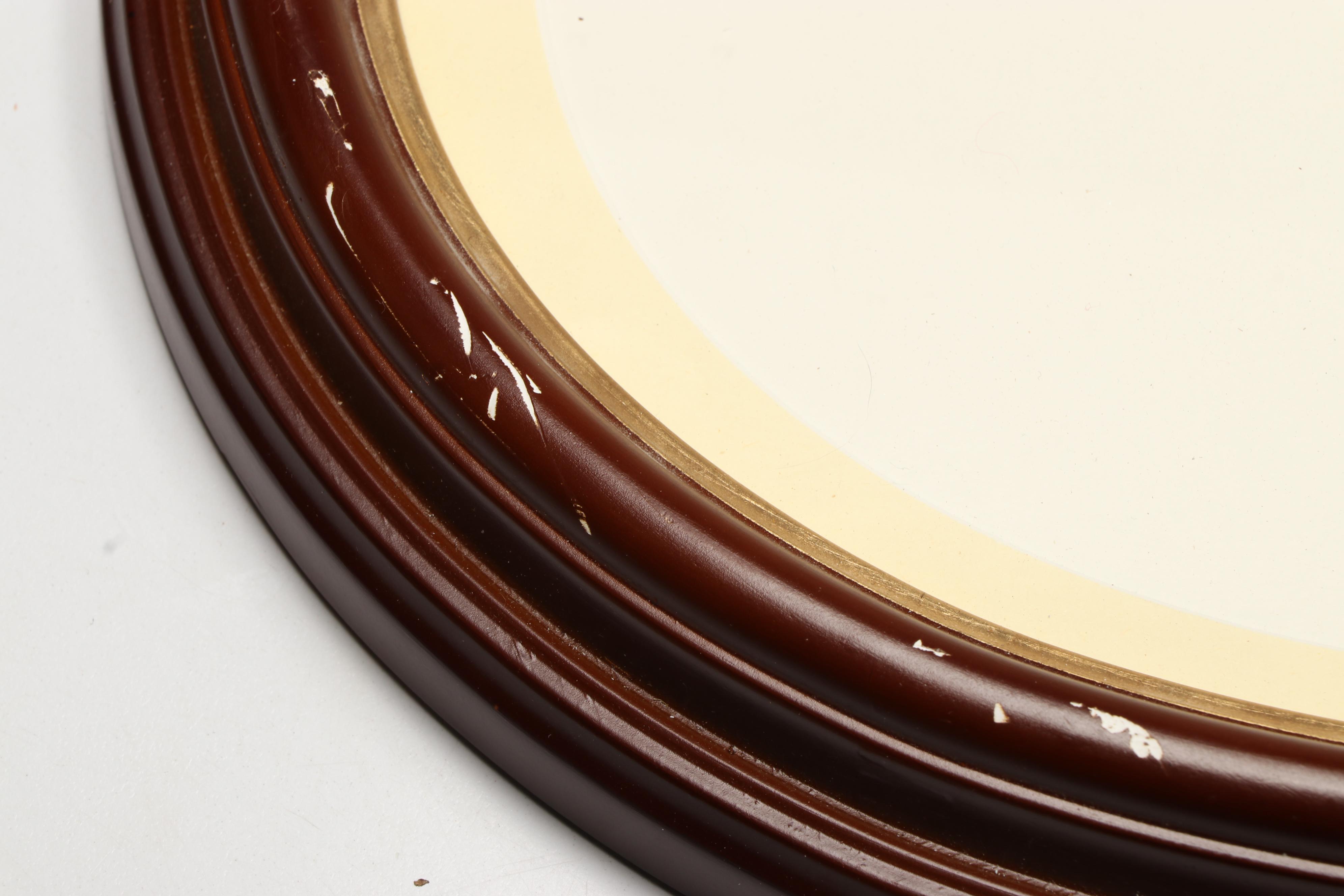 Wooden Parcel Gilt Oval Picture Frames