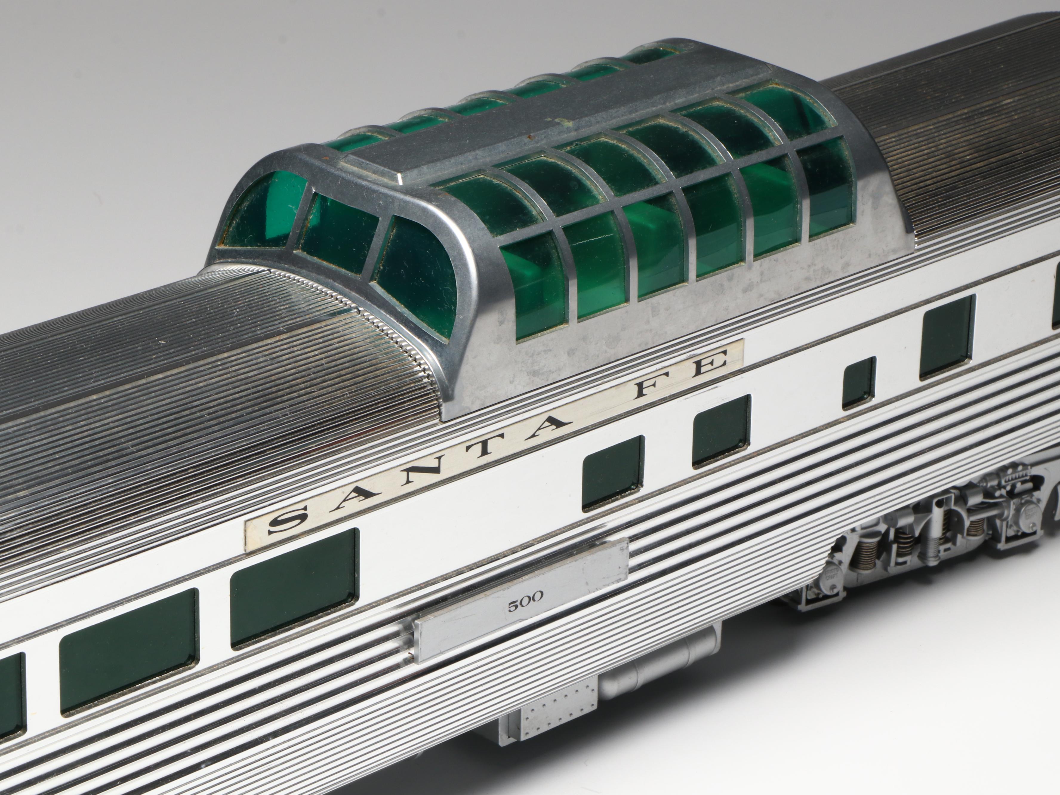 Aristo-Craft G Scale Santa Fe Observation and Passenger Cars