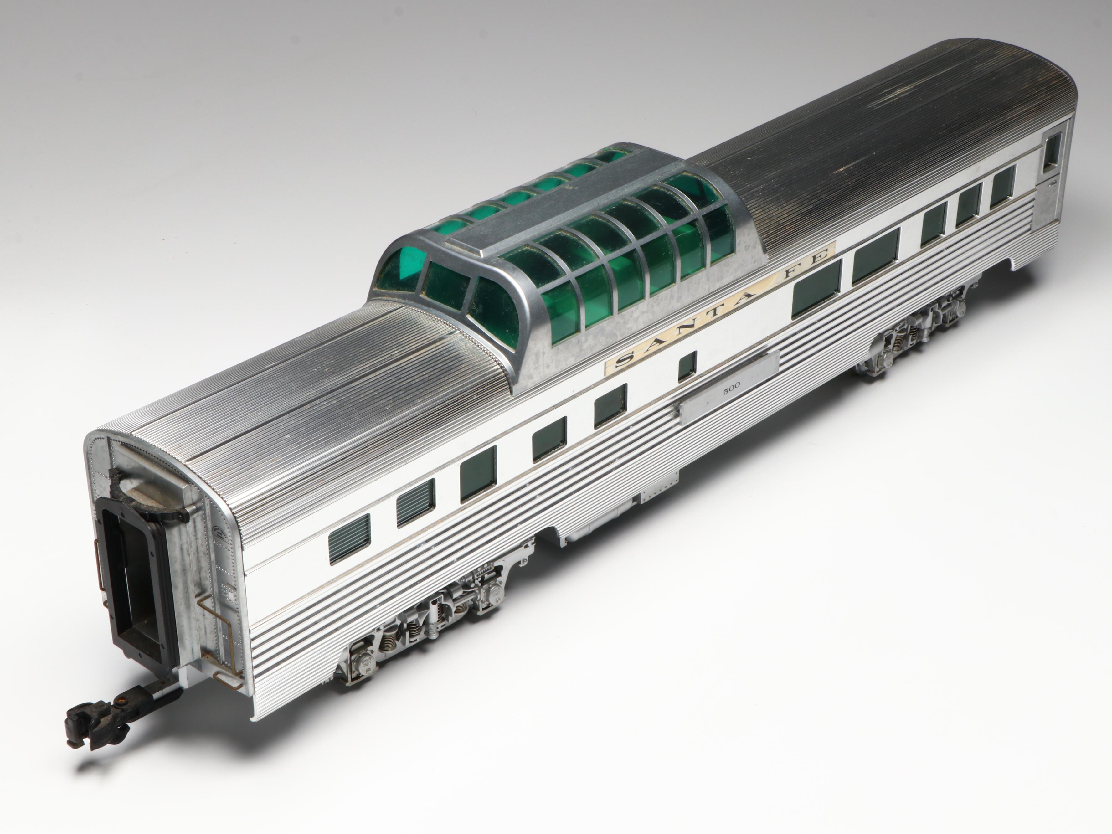 Aristo-Craft G Scale Santa Fe Observation and Passenger Cars