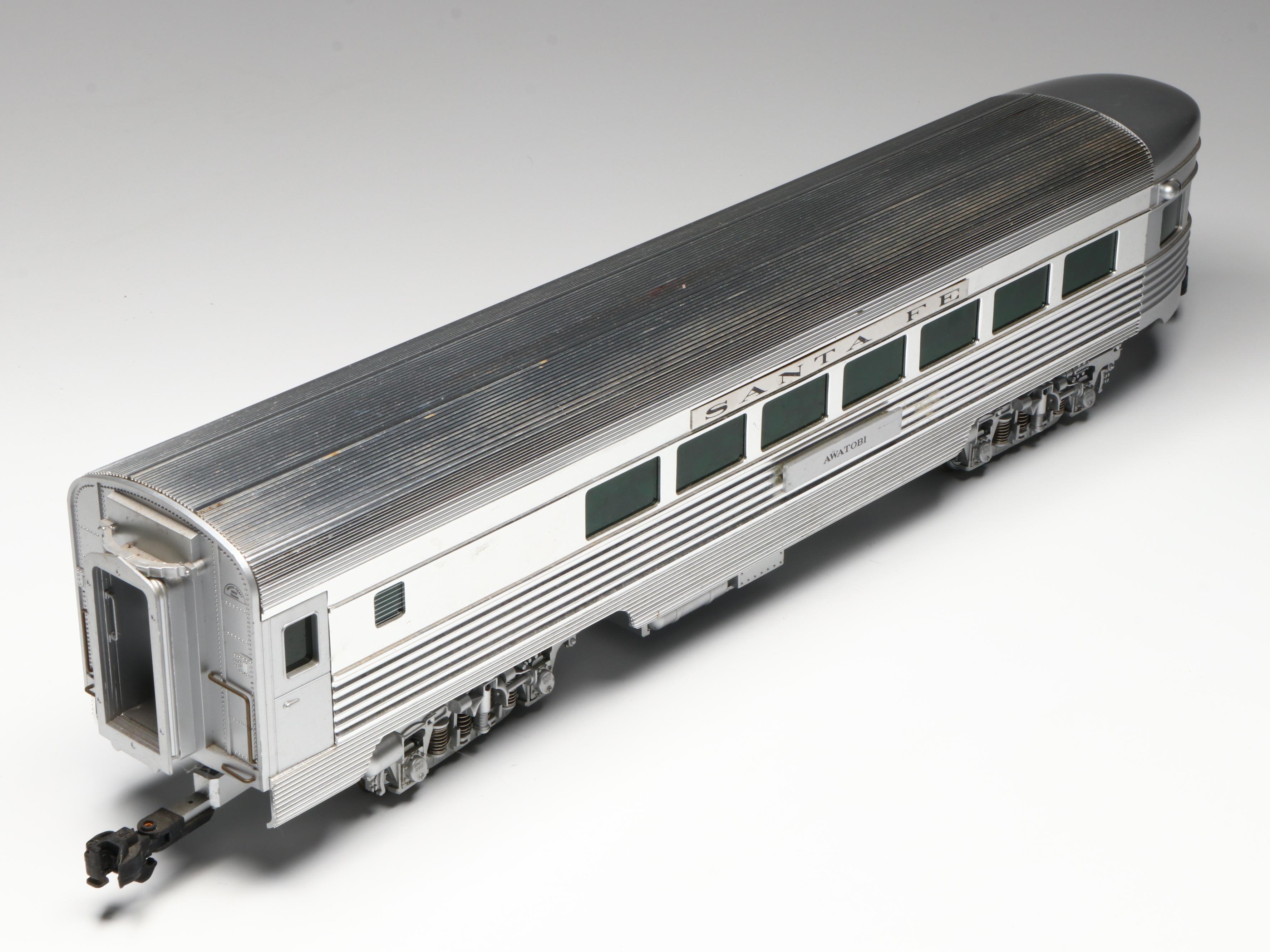 Aristo-Craft G Scale Santa Fe Observation and Passenger Cars