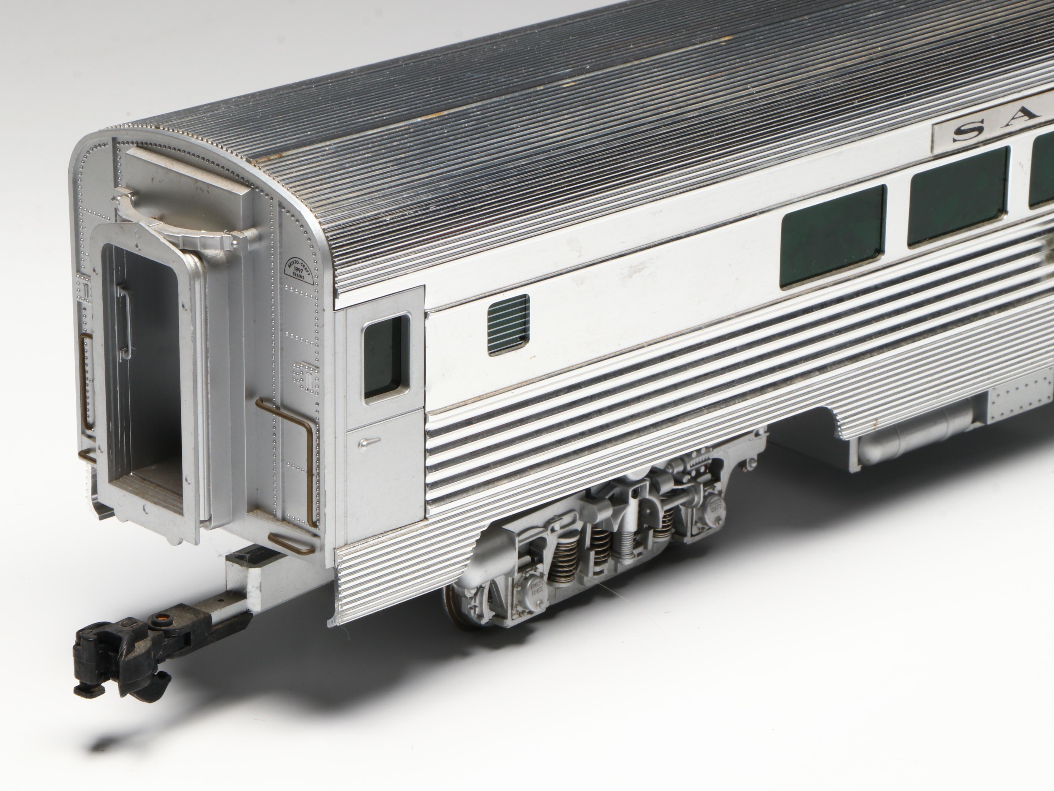 Aristo-Craft G Scale Santa Fe Observation and Passenger Cars