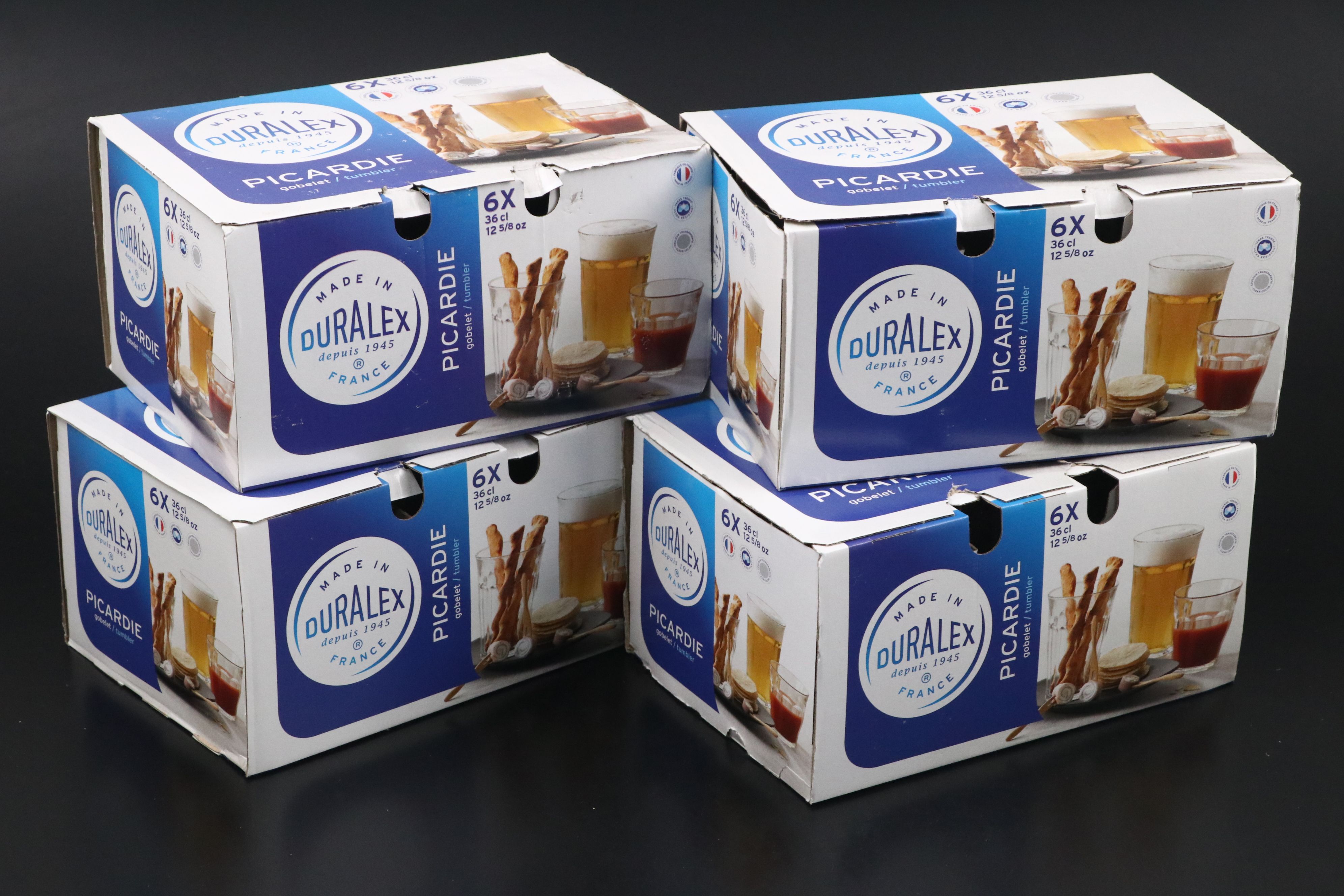 French Duralex "Picardie" Glass Tumblers