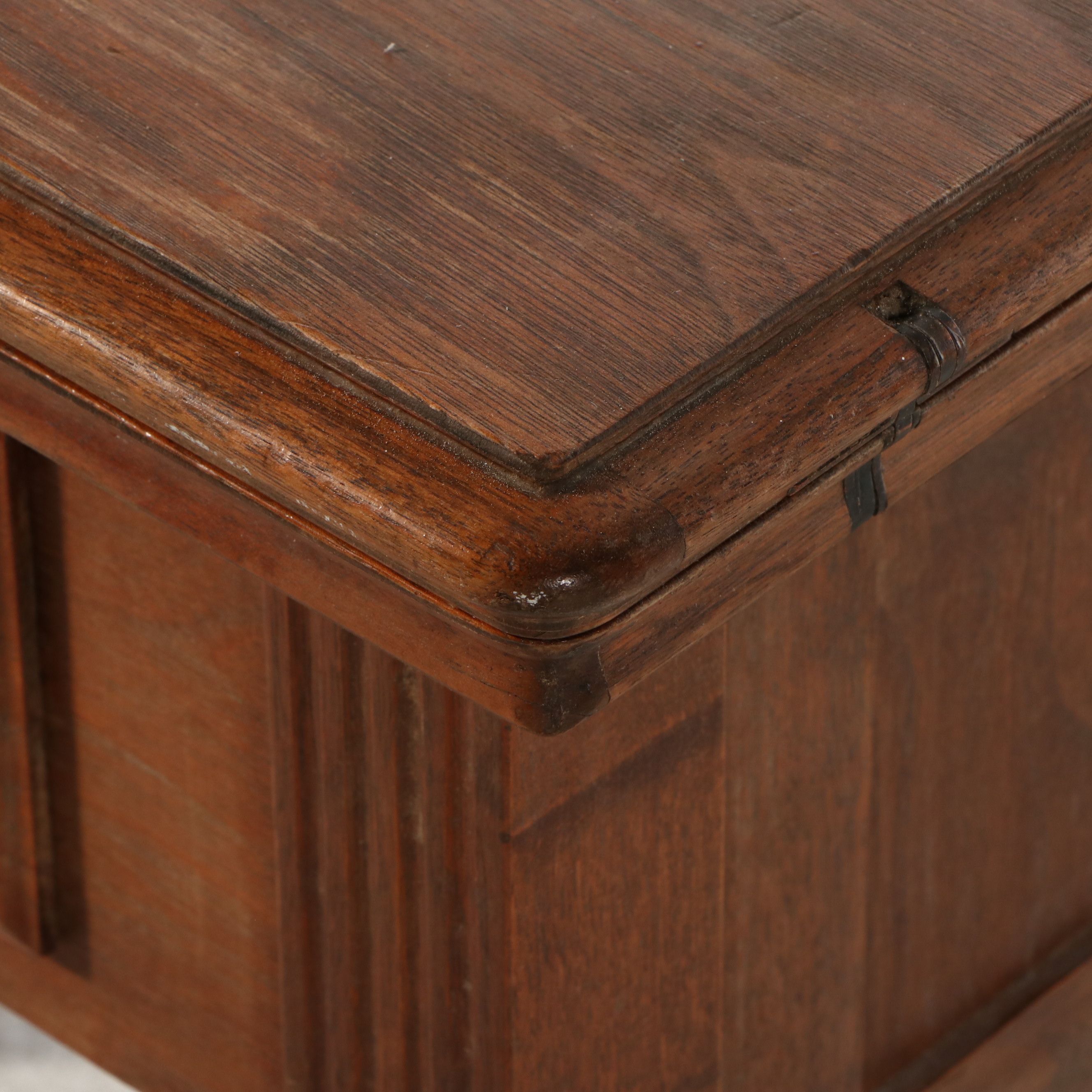 Edwardian Walnut Finish Style Metamorphic Small Writing Desk, Early 20th Century