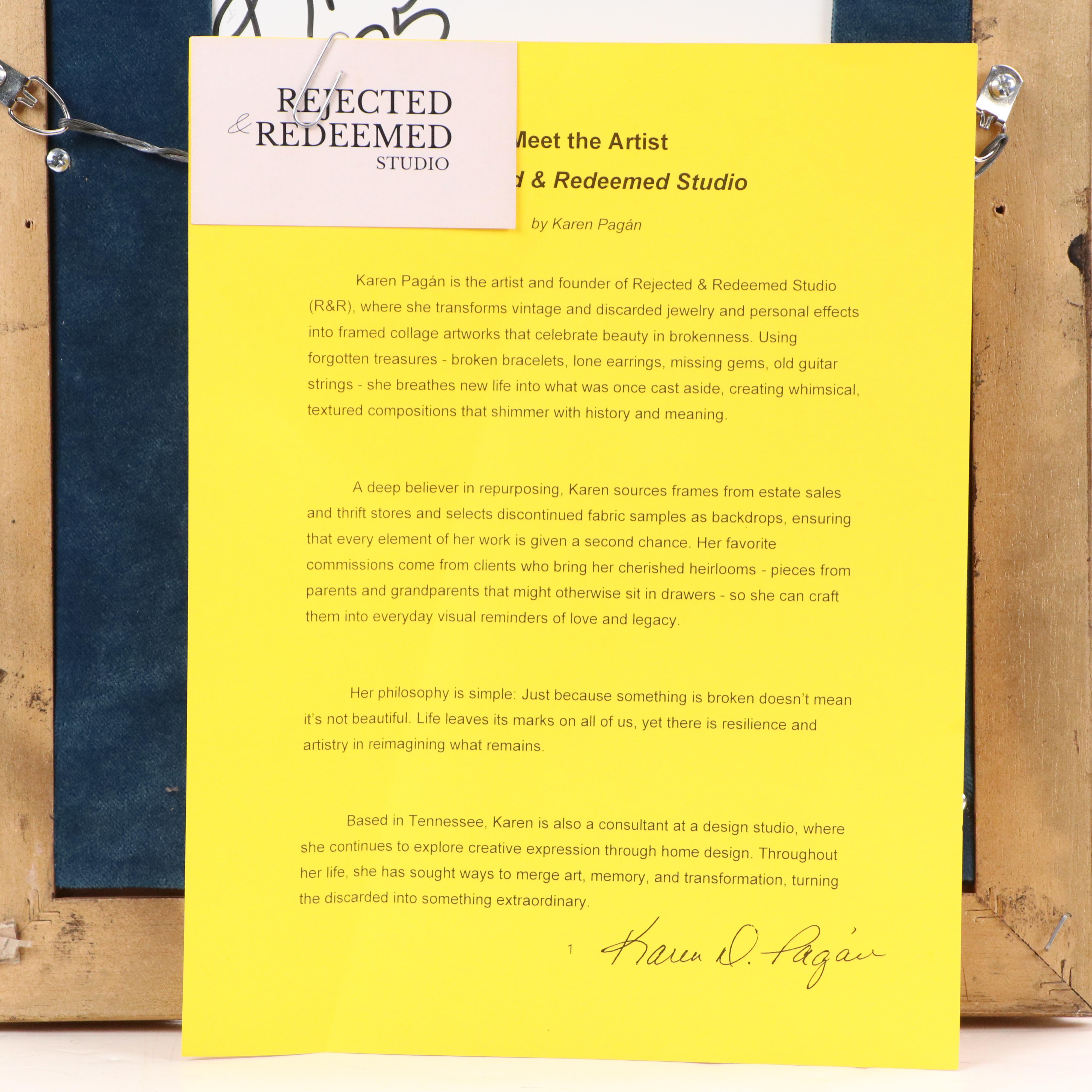 Karen Pagán Repurposed Jewelry Art Collage of Tree, 2025