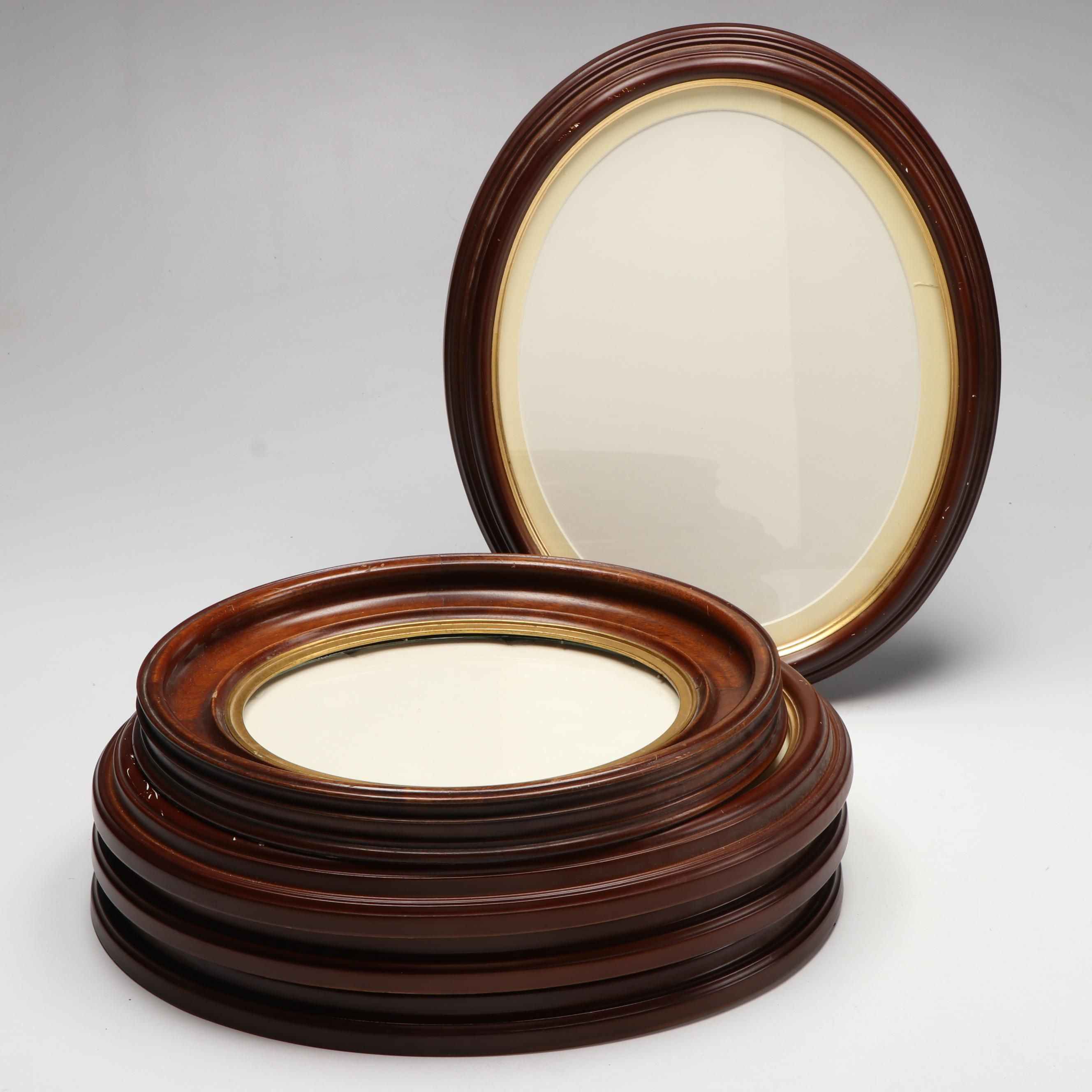 Wooden Parcel Gilt Oval Picture Frames