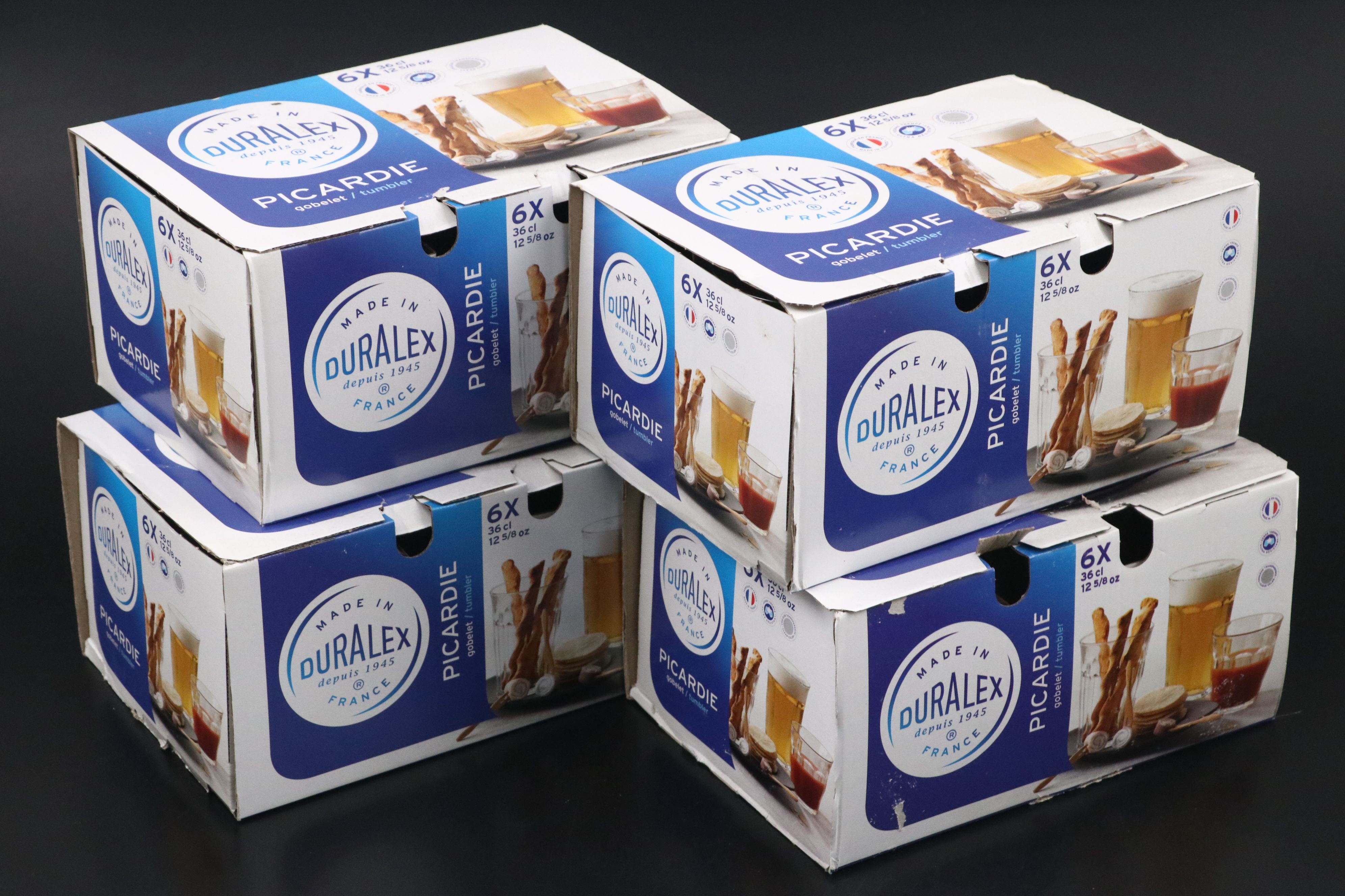 French Duralex "Picardie" Glass Tumblers