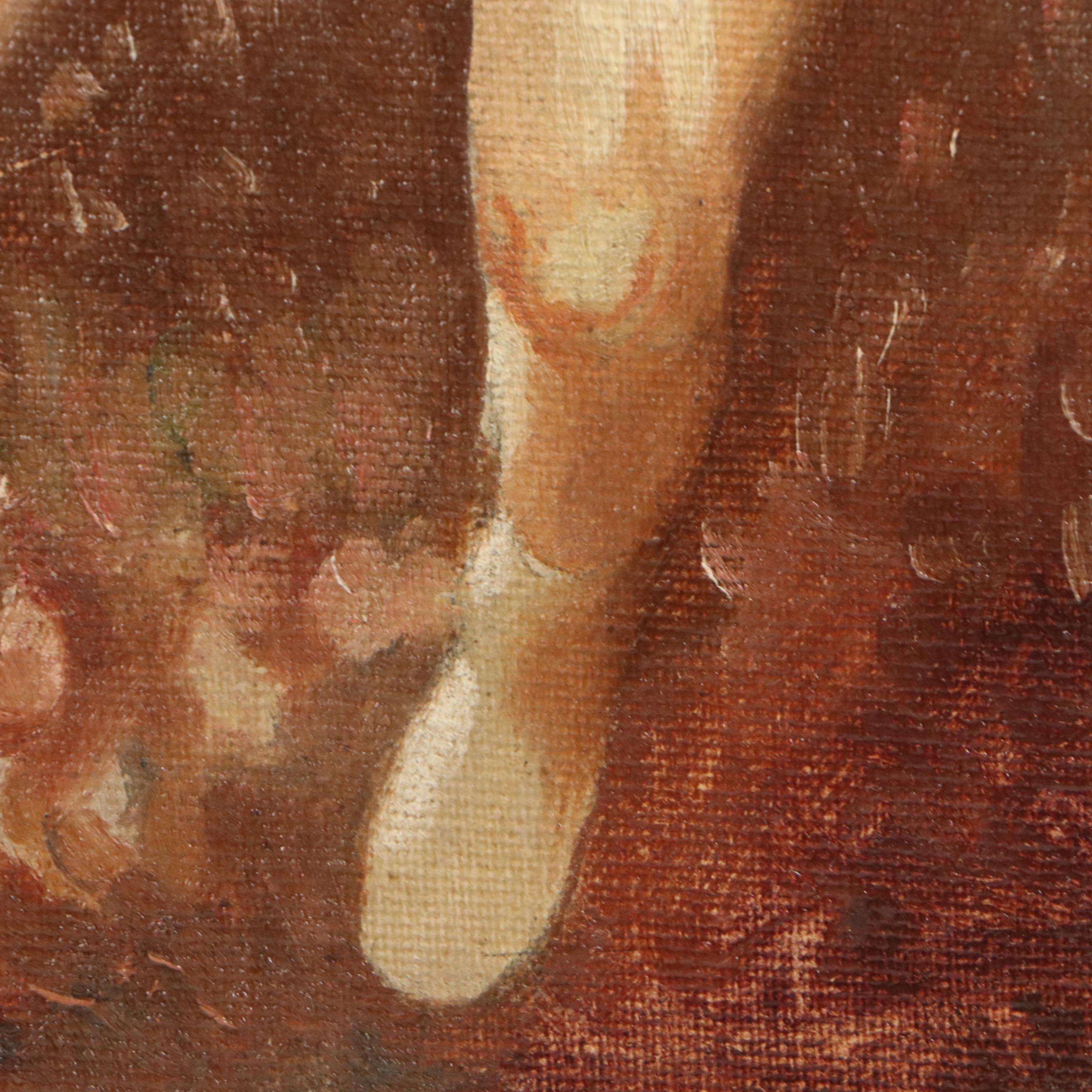 Oil Painting of UC vs. UK Basketball Game, Early 20th Century