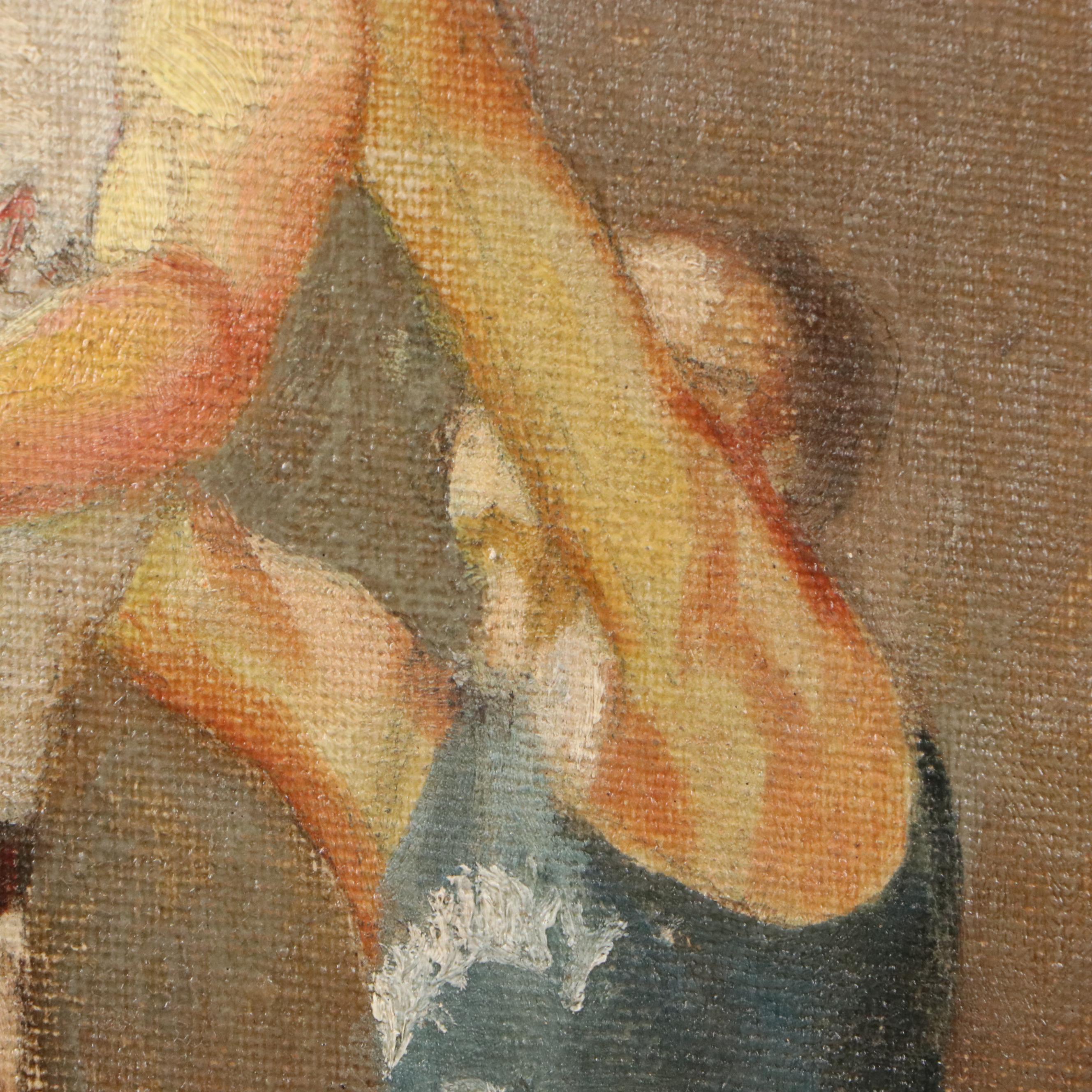 Oil Painting of UC vs. UK Basketball Game, Early 20th Century