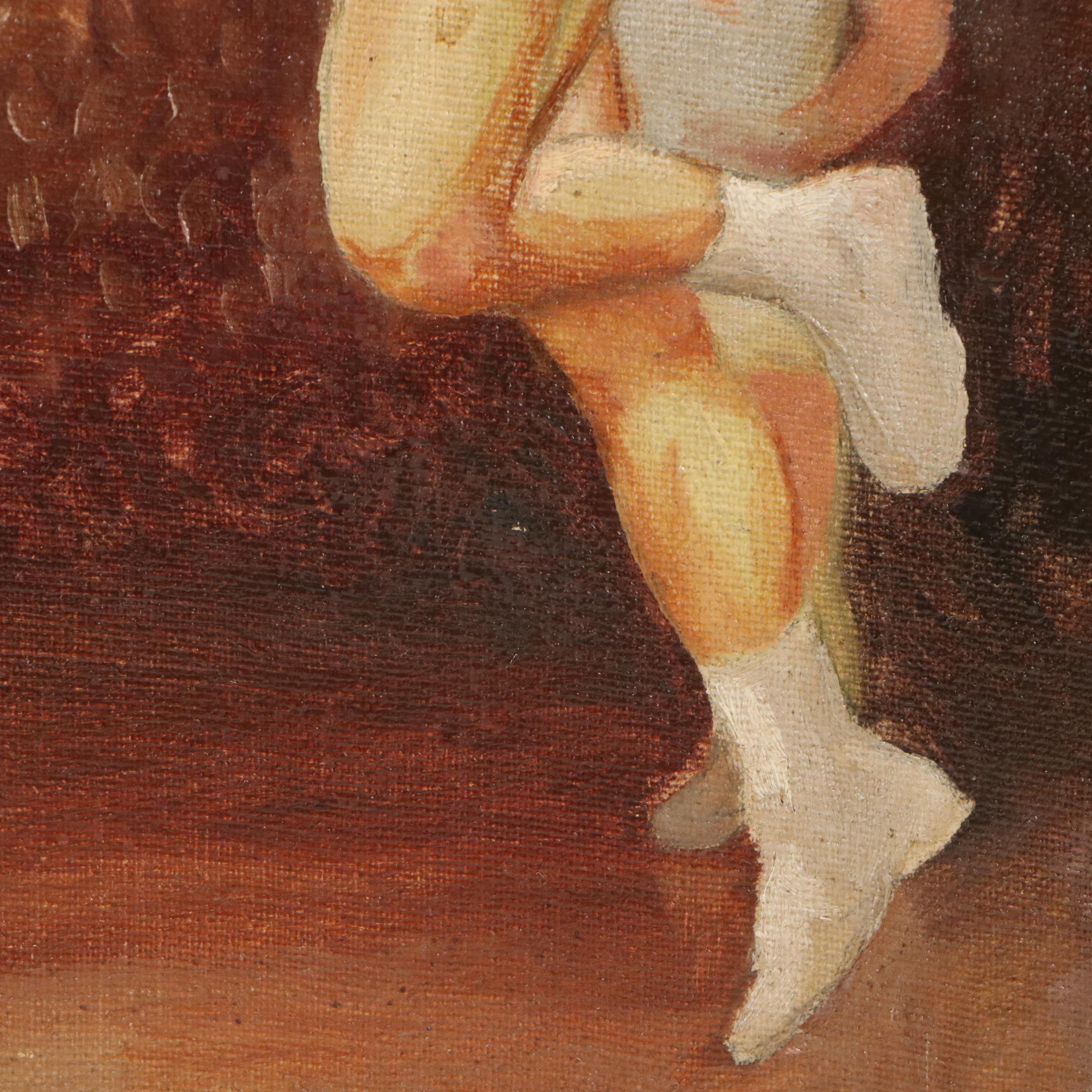 Oil Painting of UC vs. UK Basketball Game, Early 20th Century