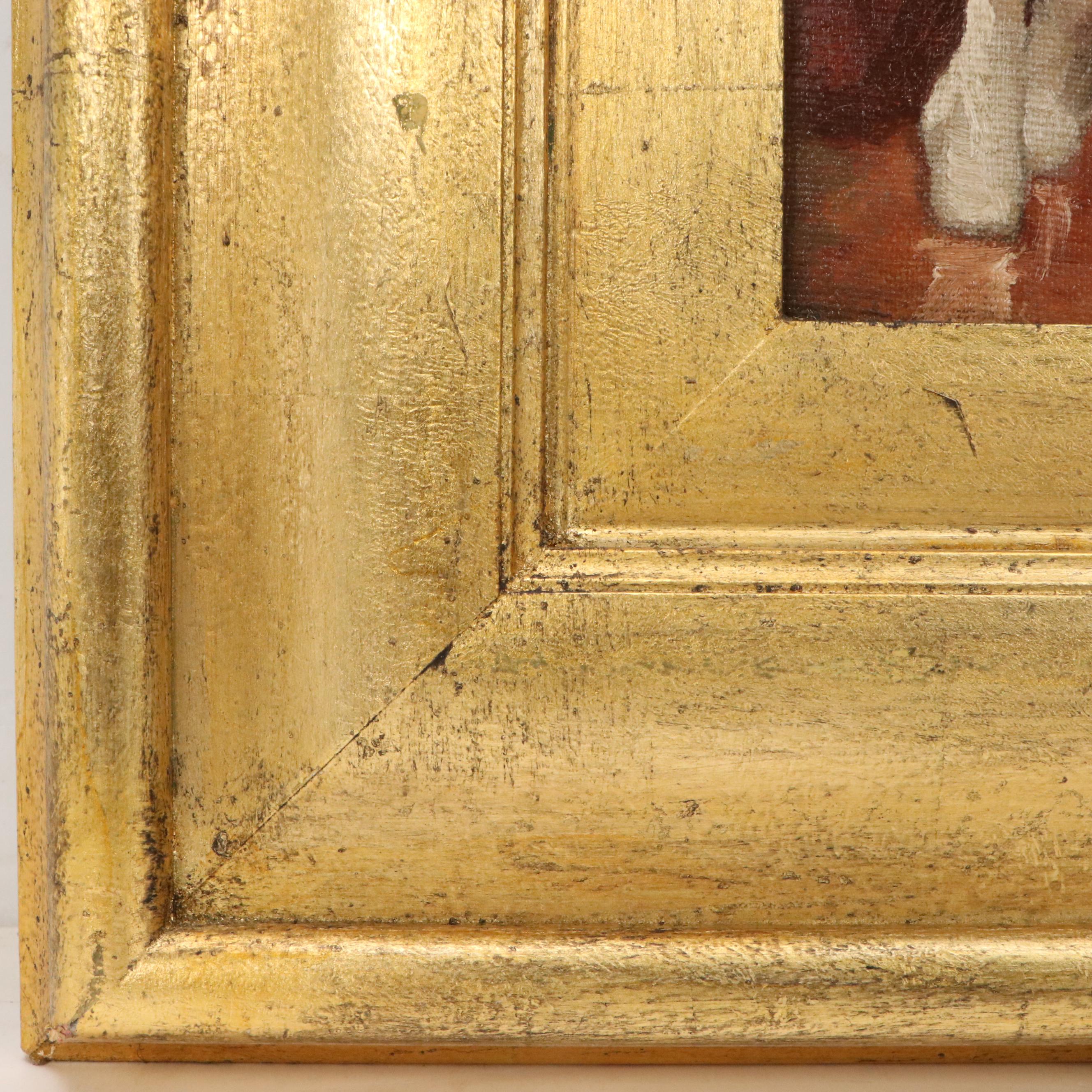 Oil Painting of UC vs. UK Basketball Game, Early 20th Century