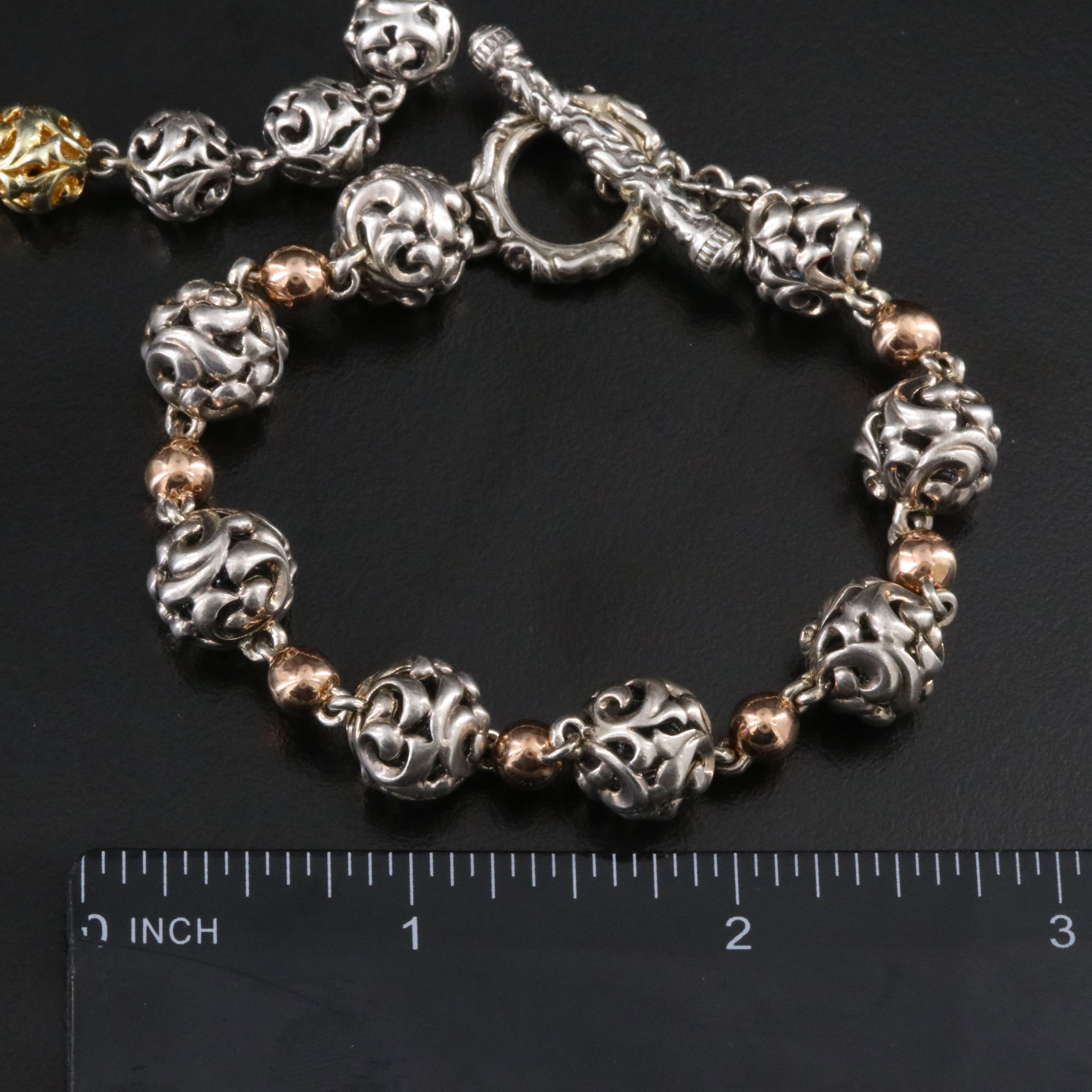 Charles Krypell "Ivy"  Sterling Bead Ball Bracelets