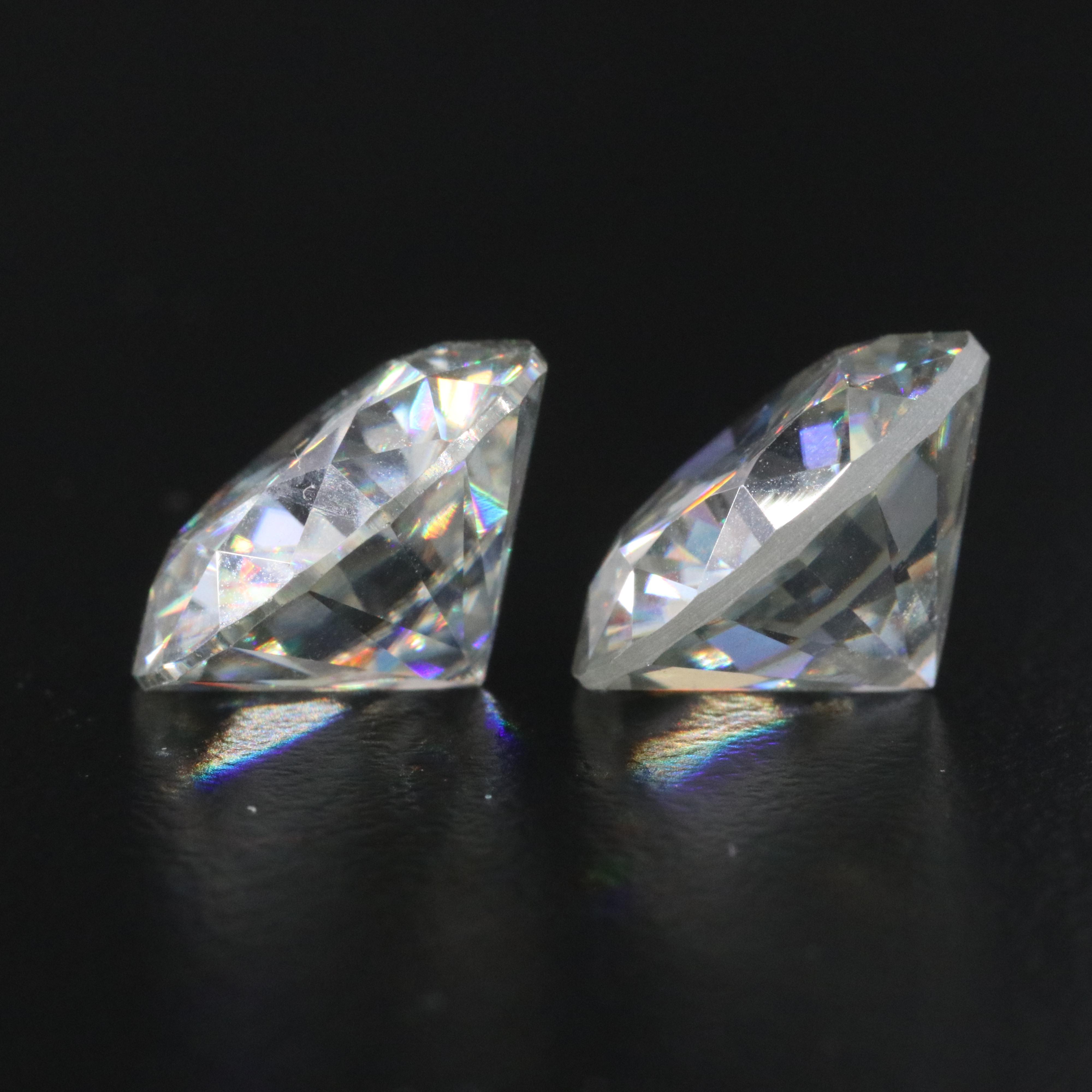 Loose 12.17 CTW Moissanite Pair