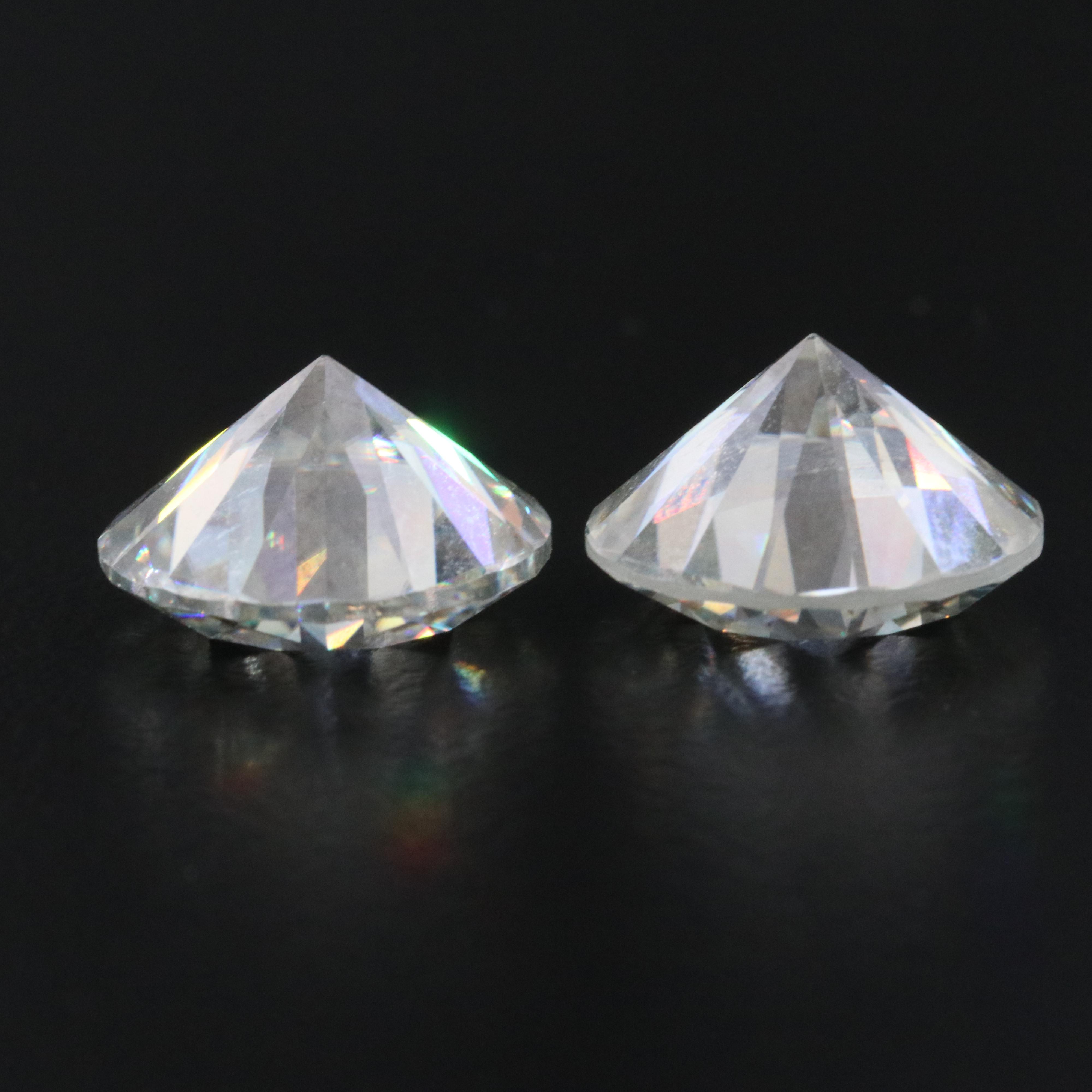 Loose 12.17 CTW Moissanite Pair