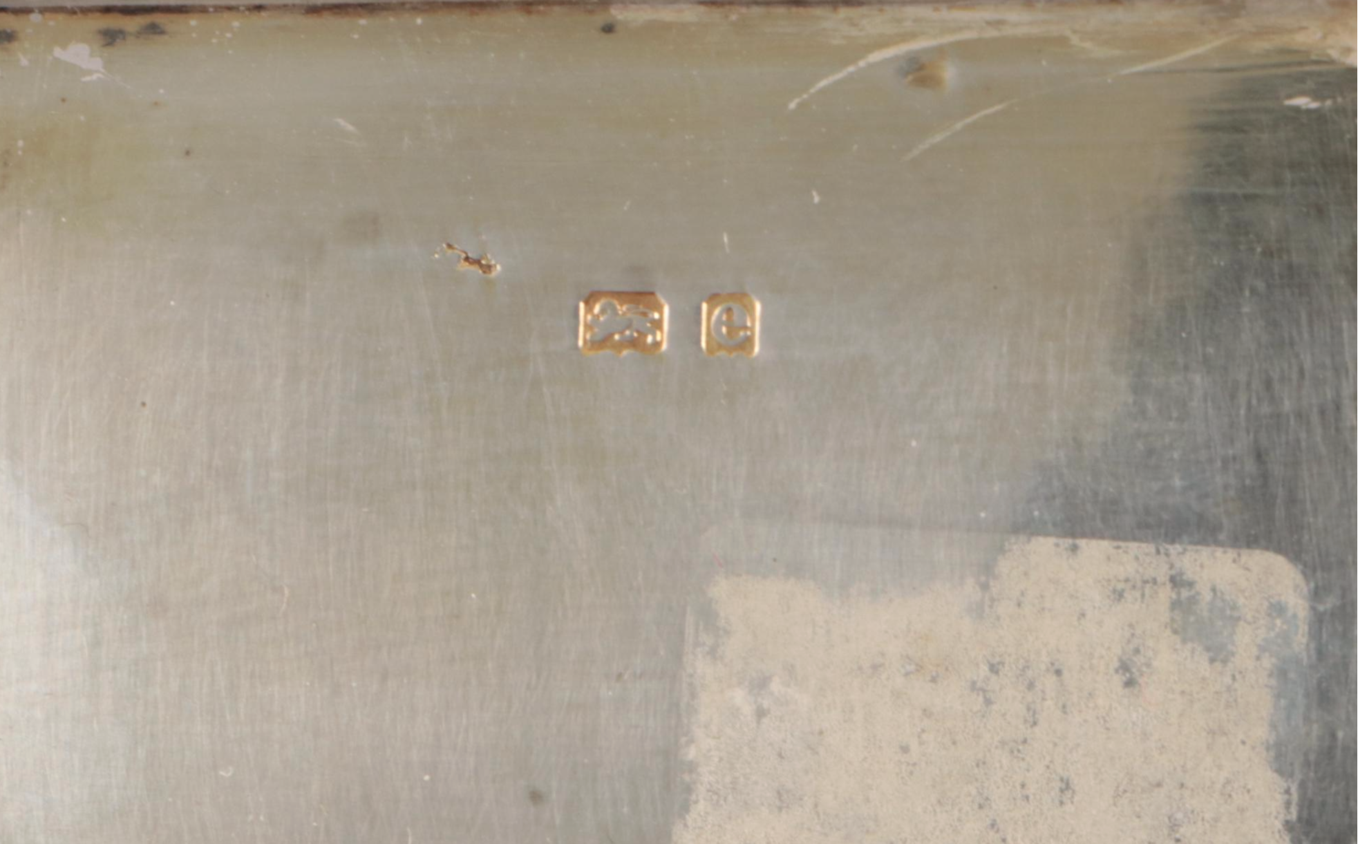 William Oliver Chased Sterling Snuffbox with Battin & Co. Sterling Match Safe