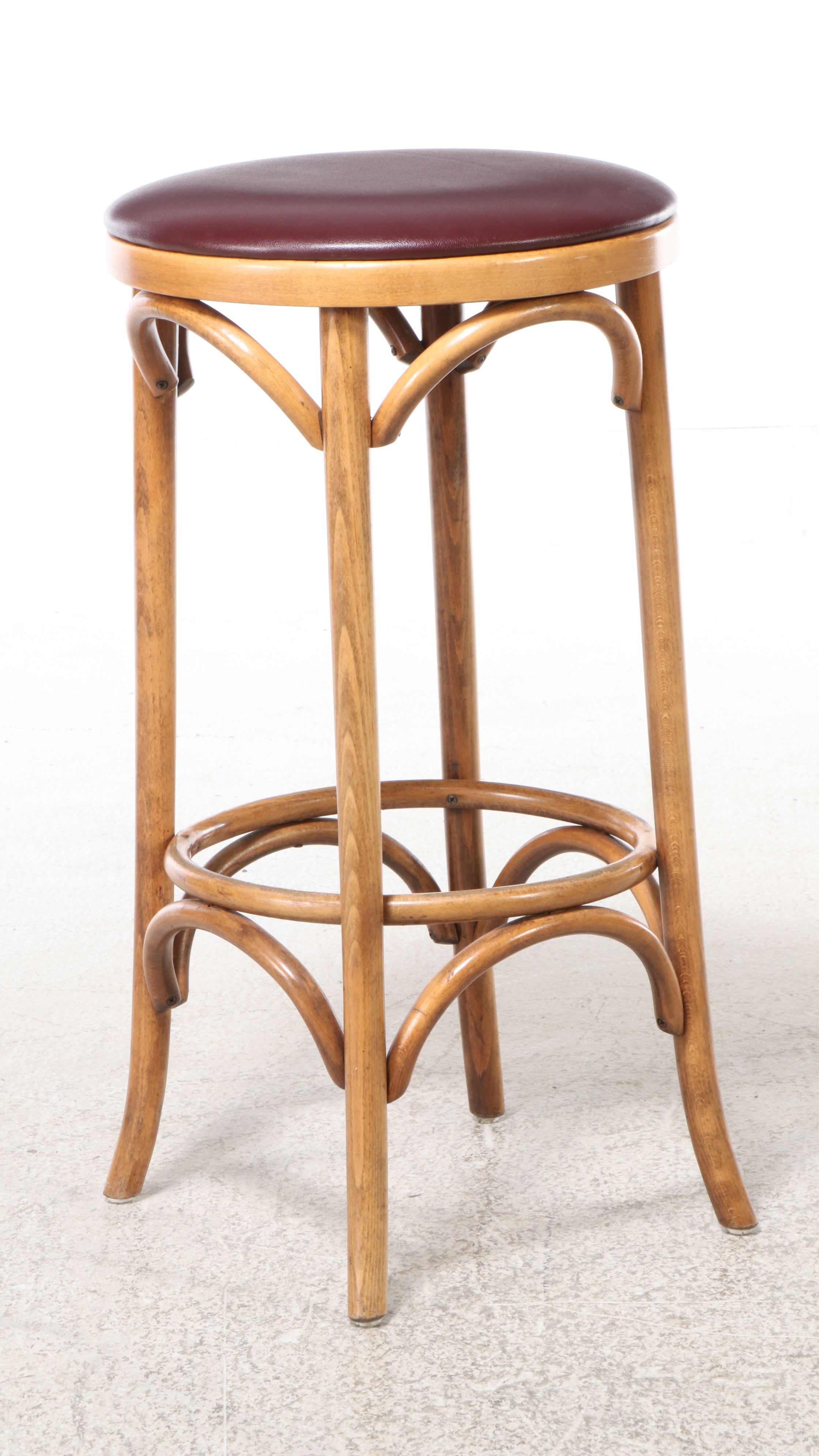 M. Deitz and Sons Bar Height Table with Beech Bentwood Barstools