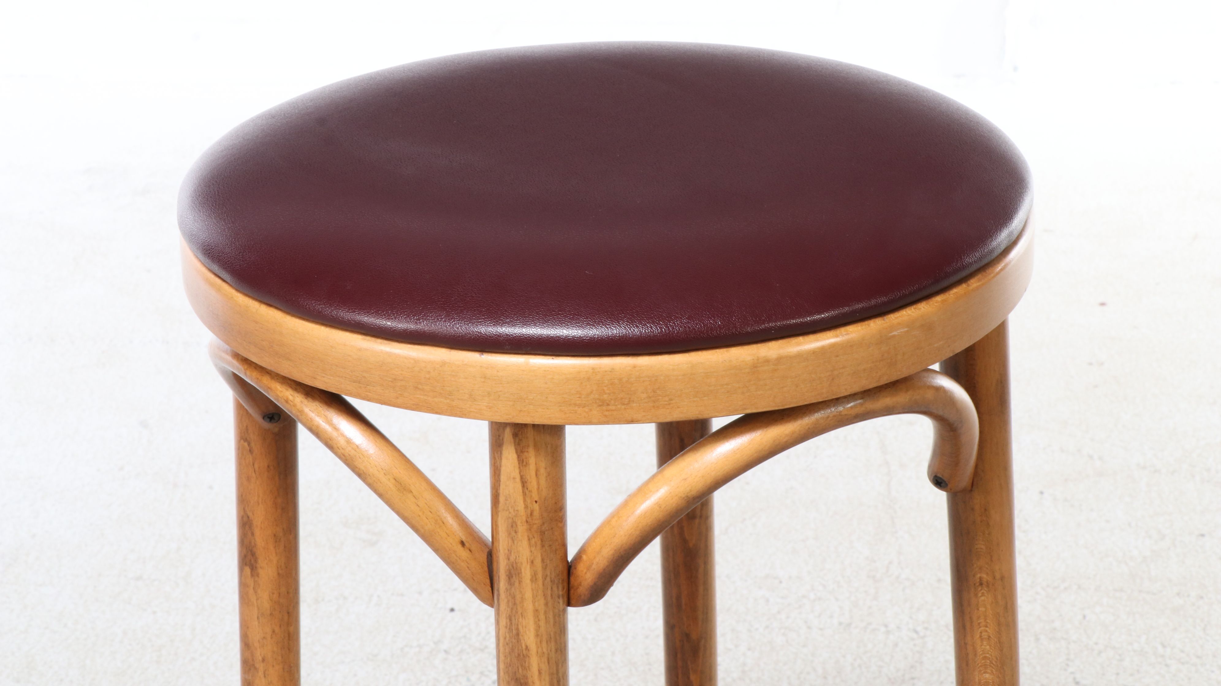 M. Deitz and Sons Bar Height Table with Beech Bentwood Barstools