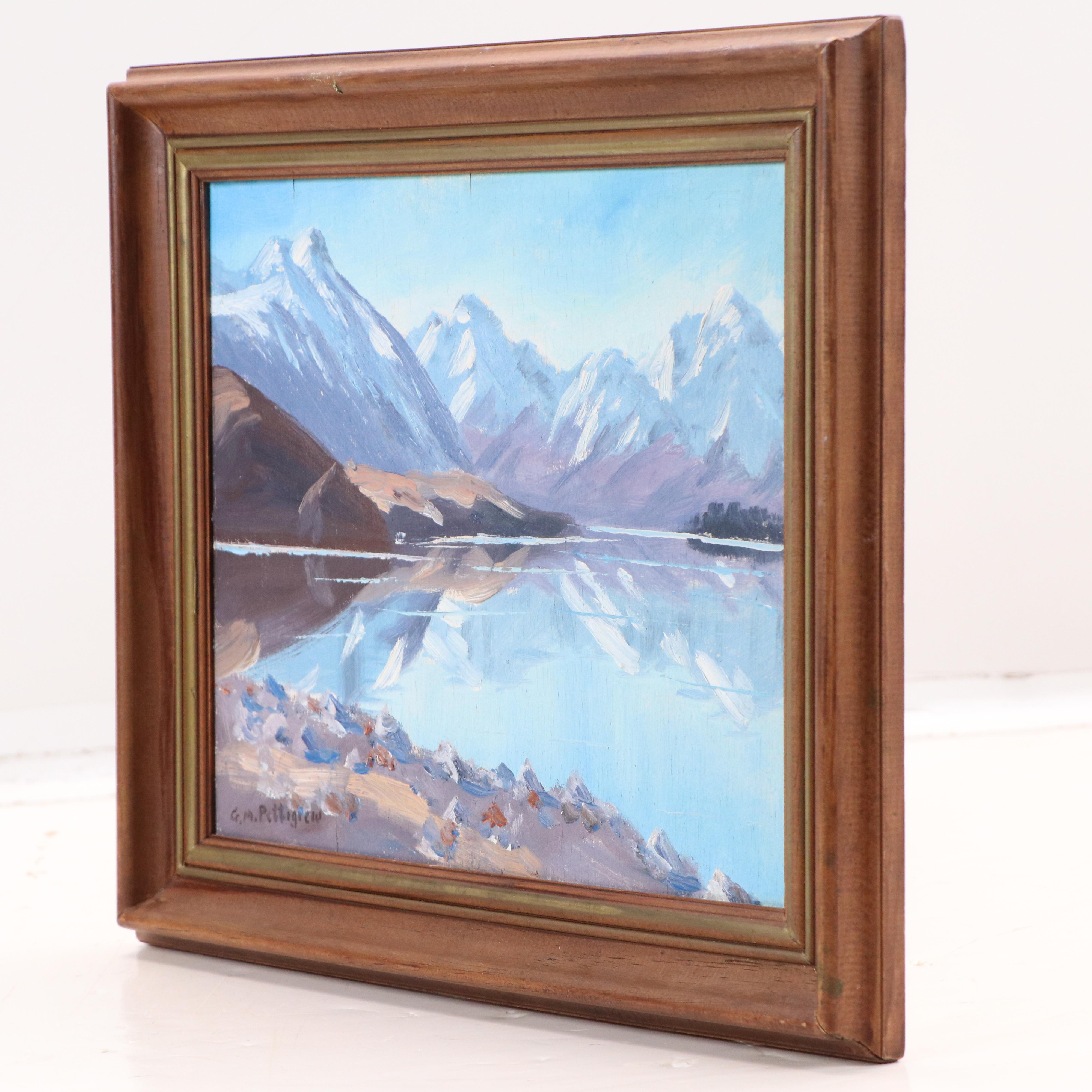 Gordon Pettigrew Mountainous Landscape Oil Painting "Lake Tekapo"