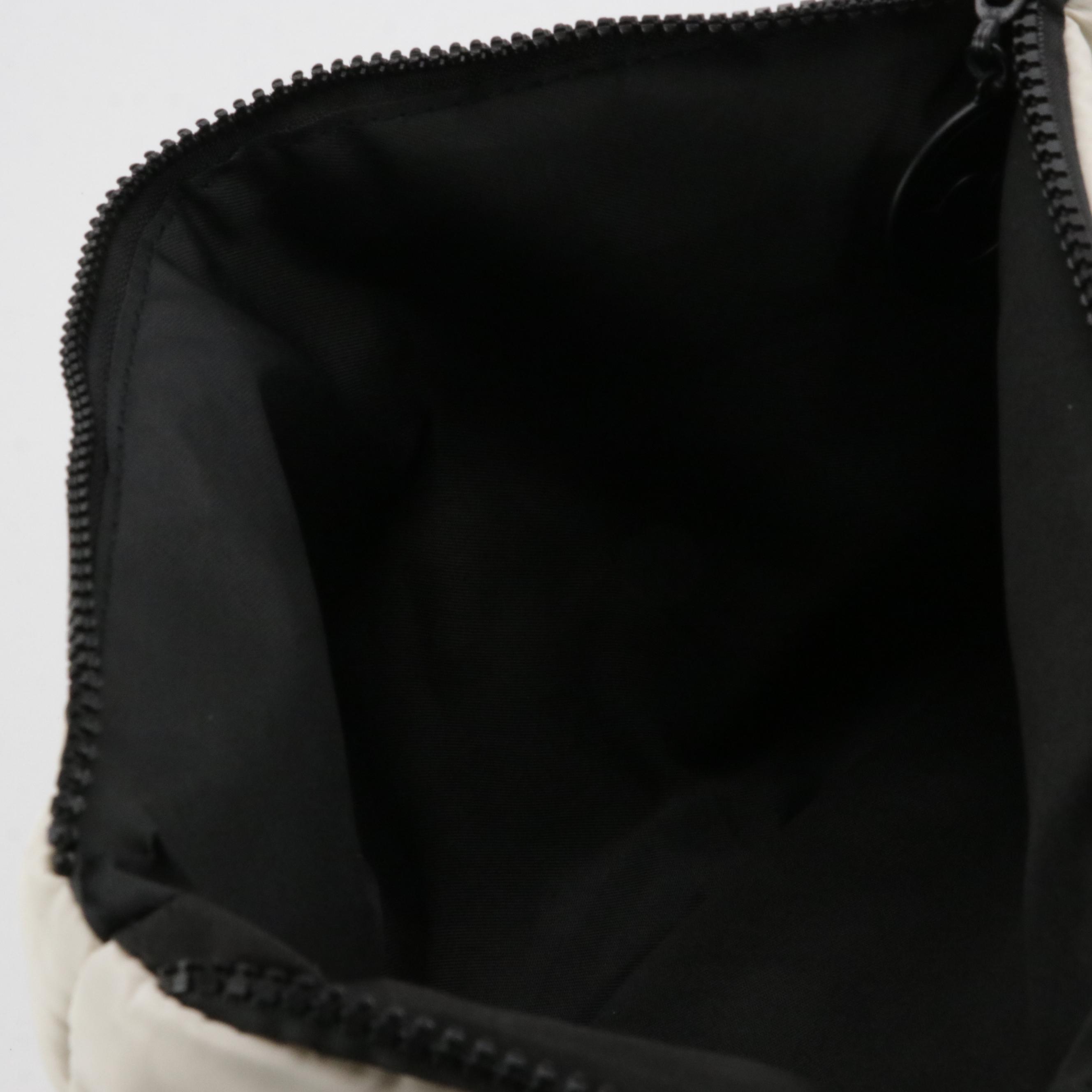 Chanel Beauté White Nylon Zip Pouch, Drawstring Bag and Camellia Flower Pin