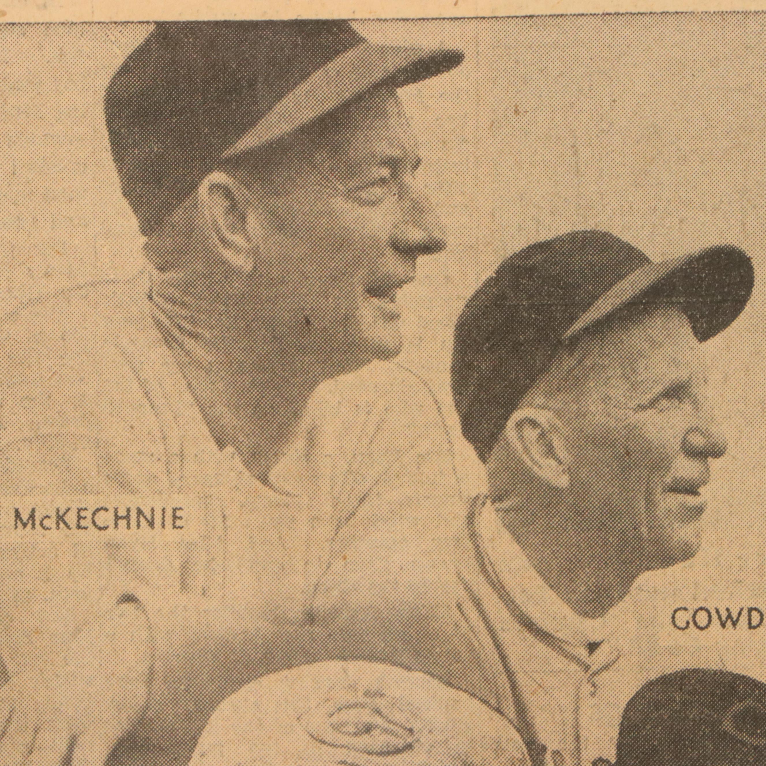 The Cincinnati Post Halftone Print "1939 Reds," 1939