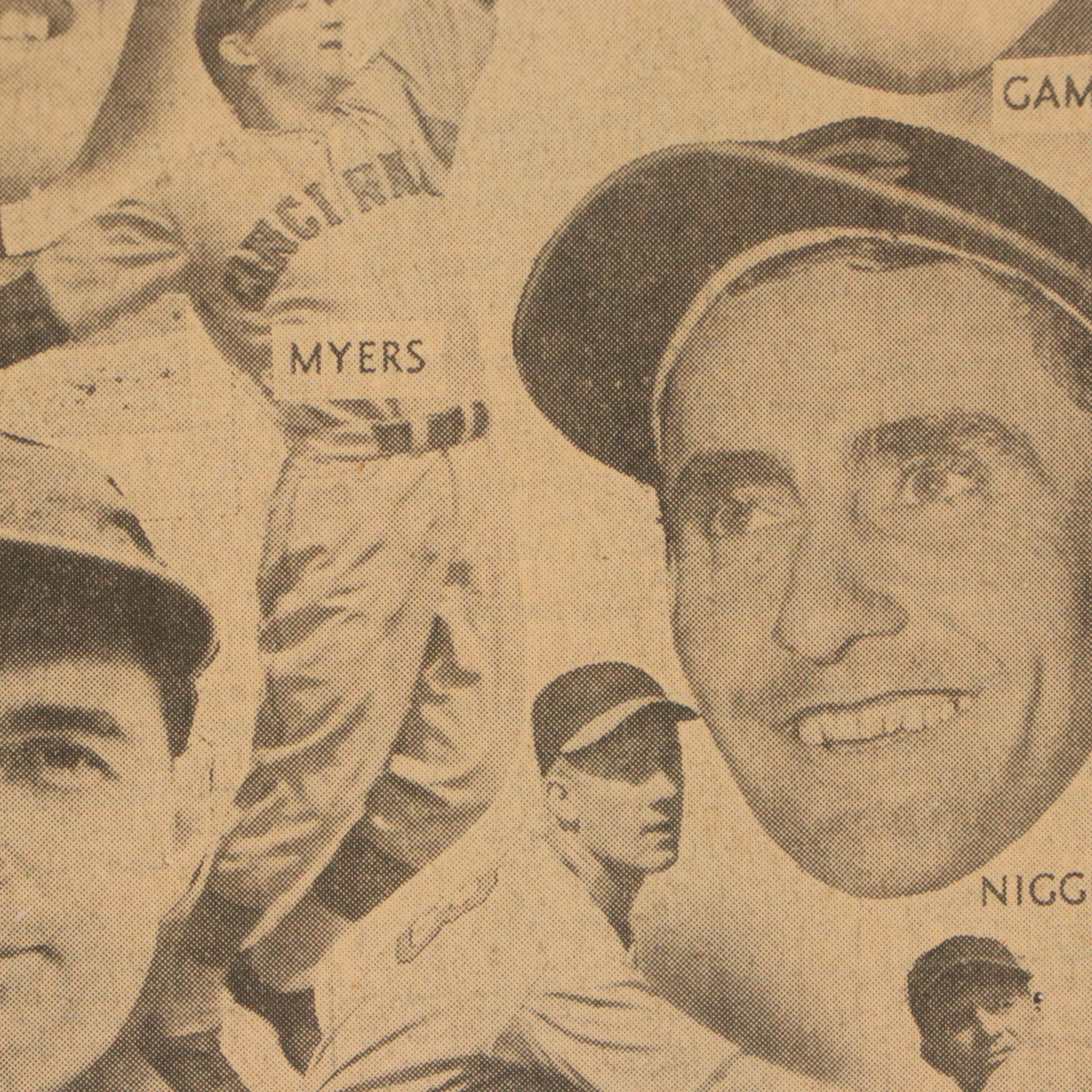 The Cincinnati Post Halftone Print "1939 Reds," 1939