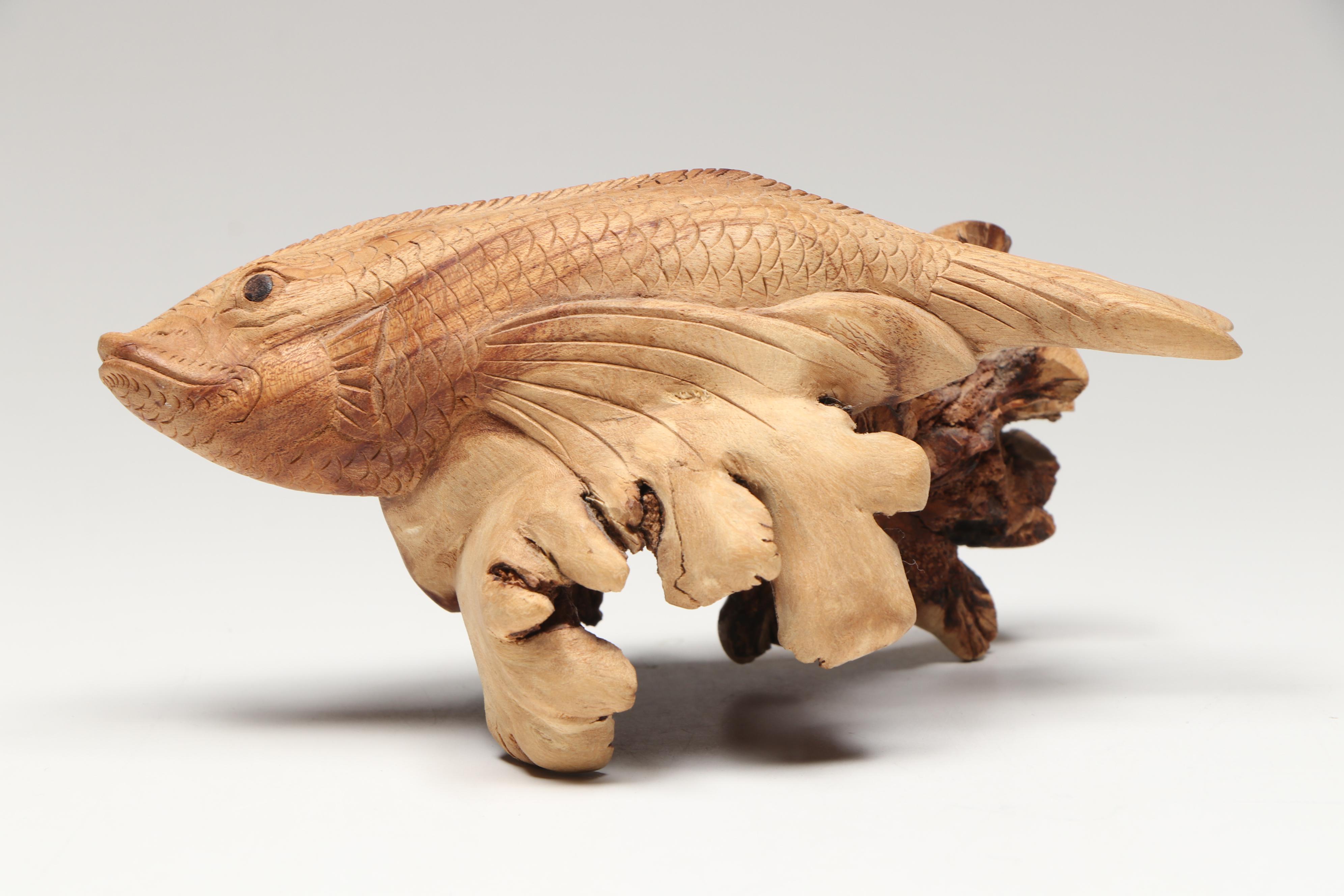 Carved Wooden Heart Box, Wooden Turtle Figurine, and More Wooden Décor