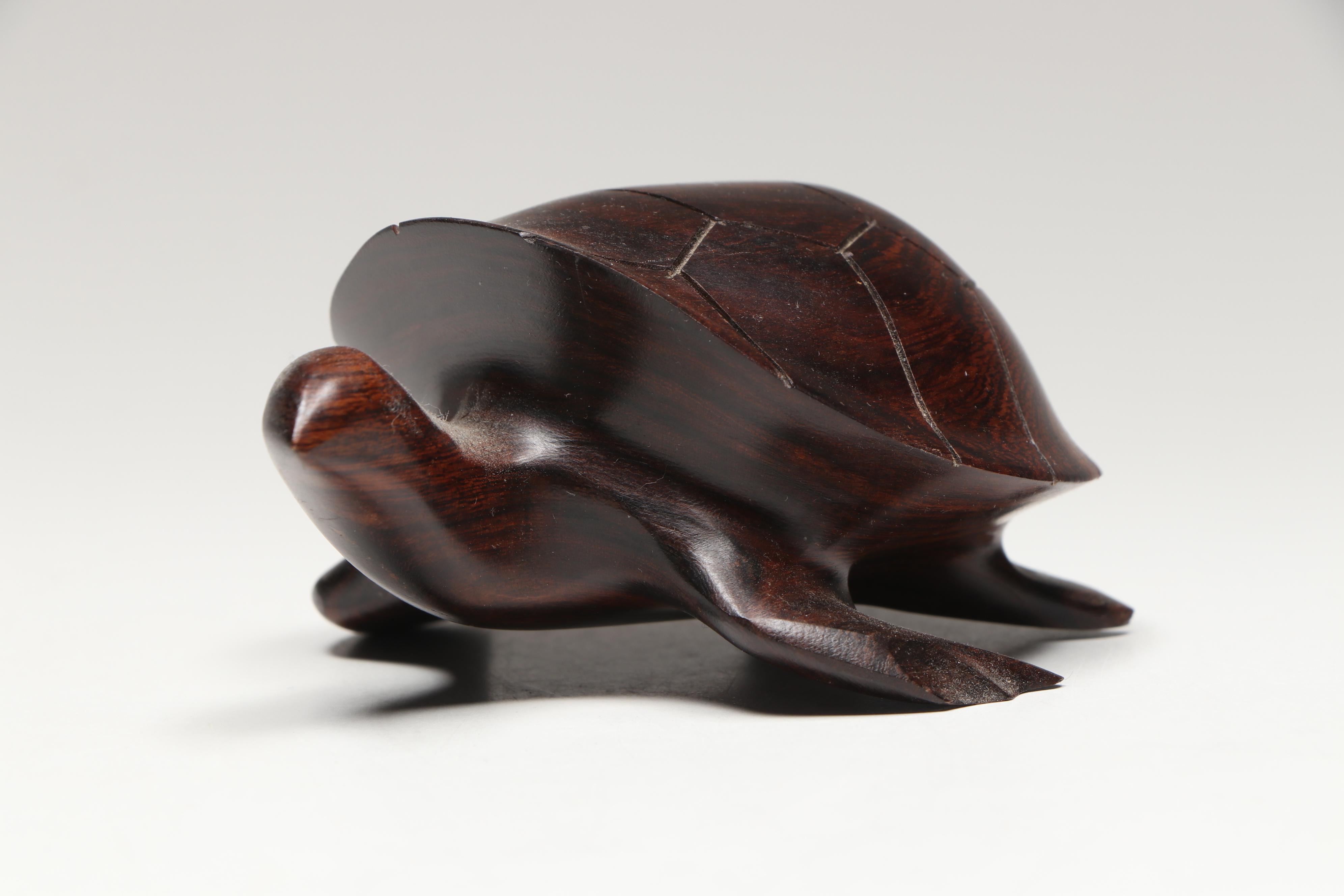 Carved Wooden Heart Box, Wooden Turtle Figurine, and More Wooden Décor