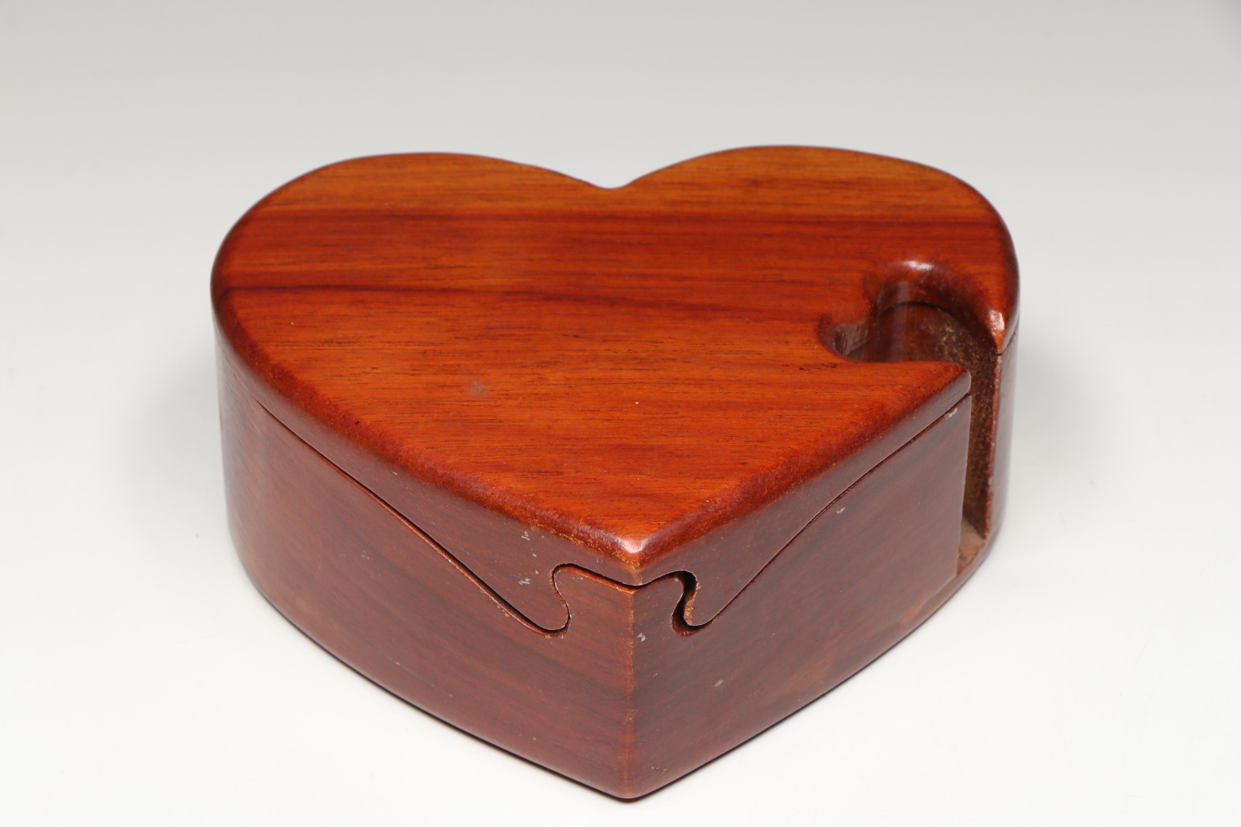 Carved Wooden Heart Box, Wooden Turtle Figurine, and More Wooden Décor
