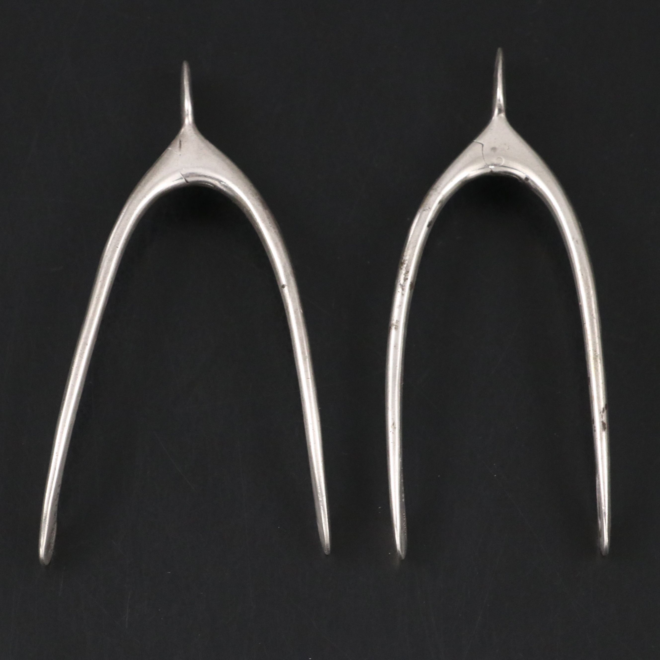 Pair of Gorham Sterling Silver Wishbone Sugar Cube Tongs, 20th Century