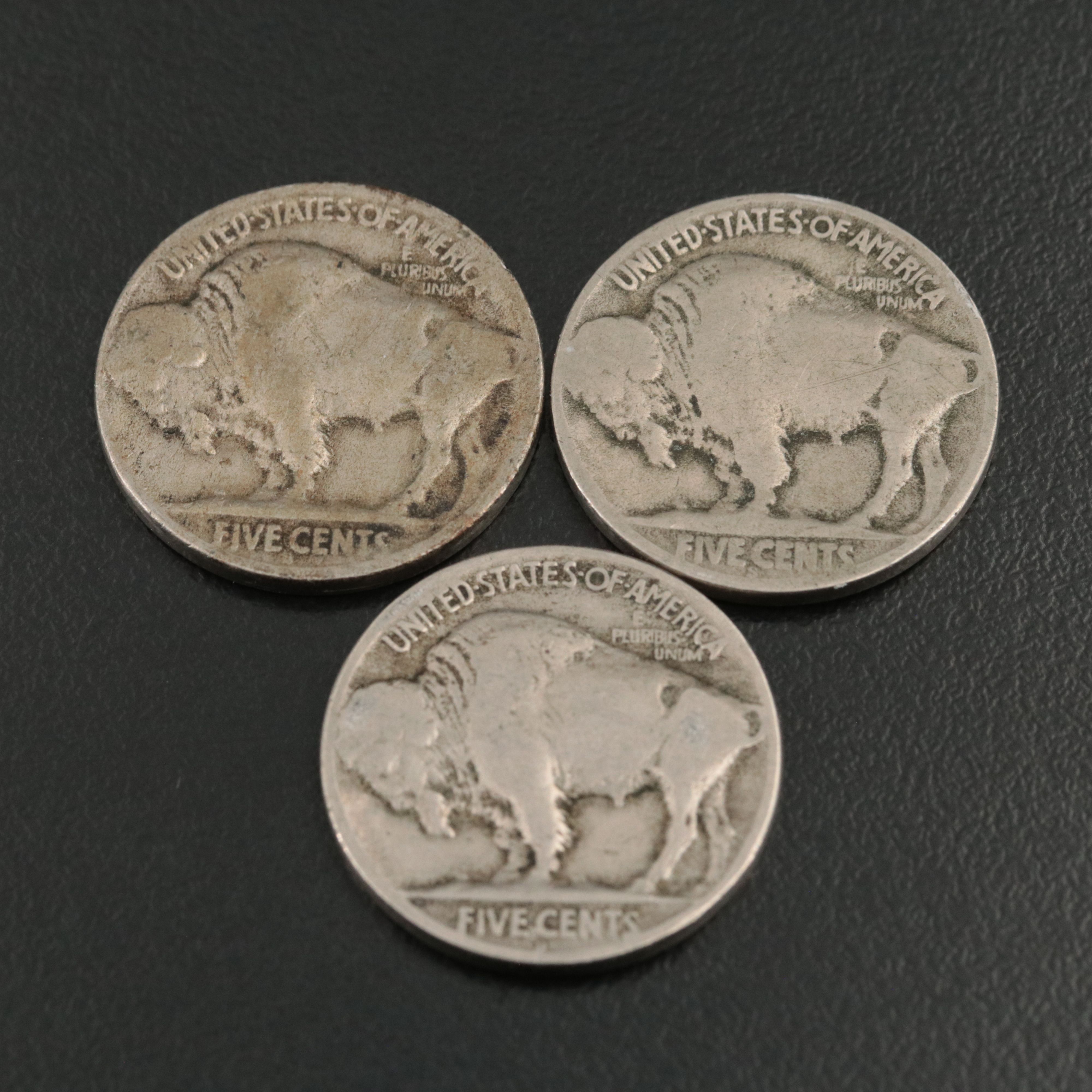 Group of Nine Better Date Buffalo Nickels