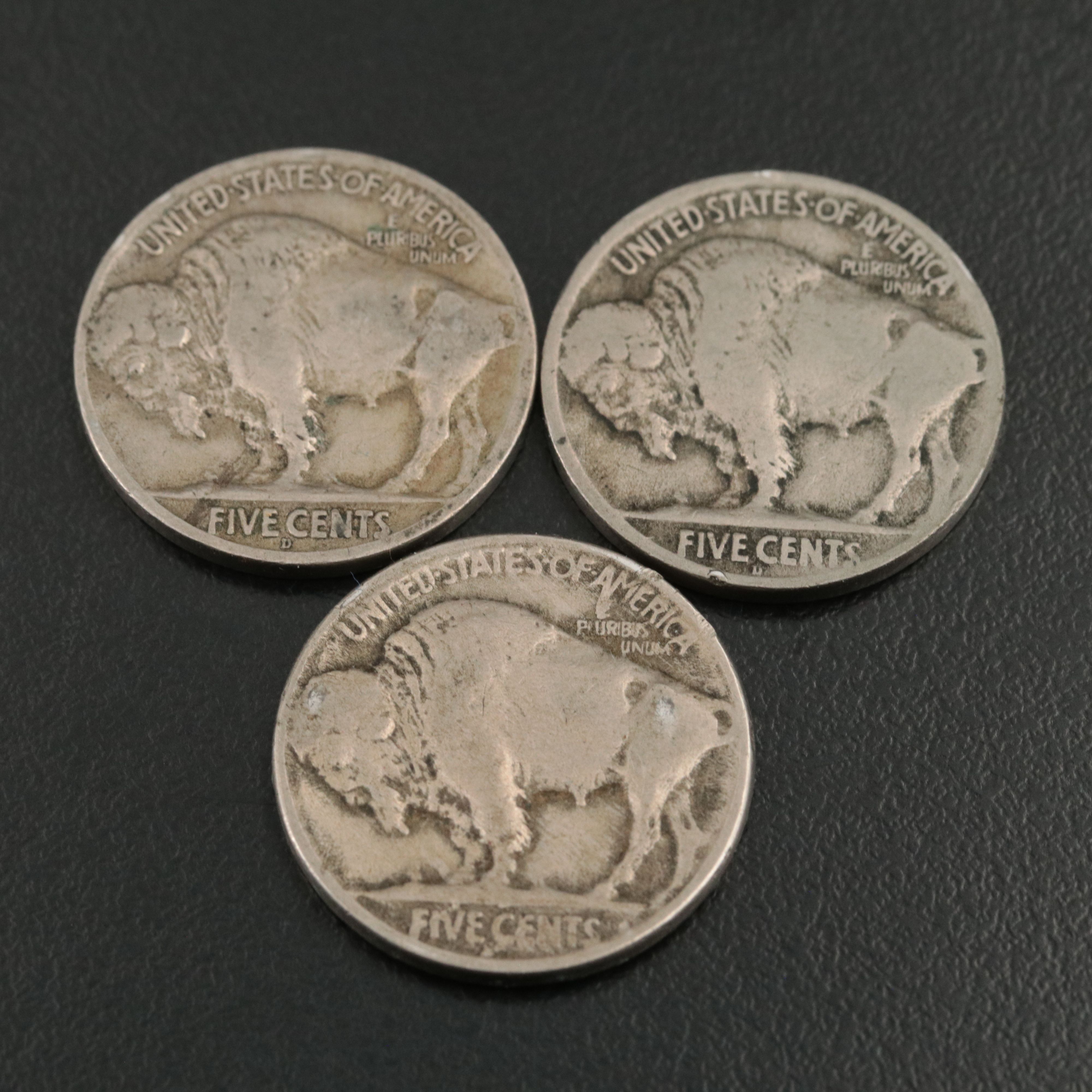 Group of Nine Better Date Buffalo Nickels