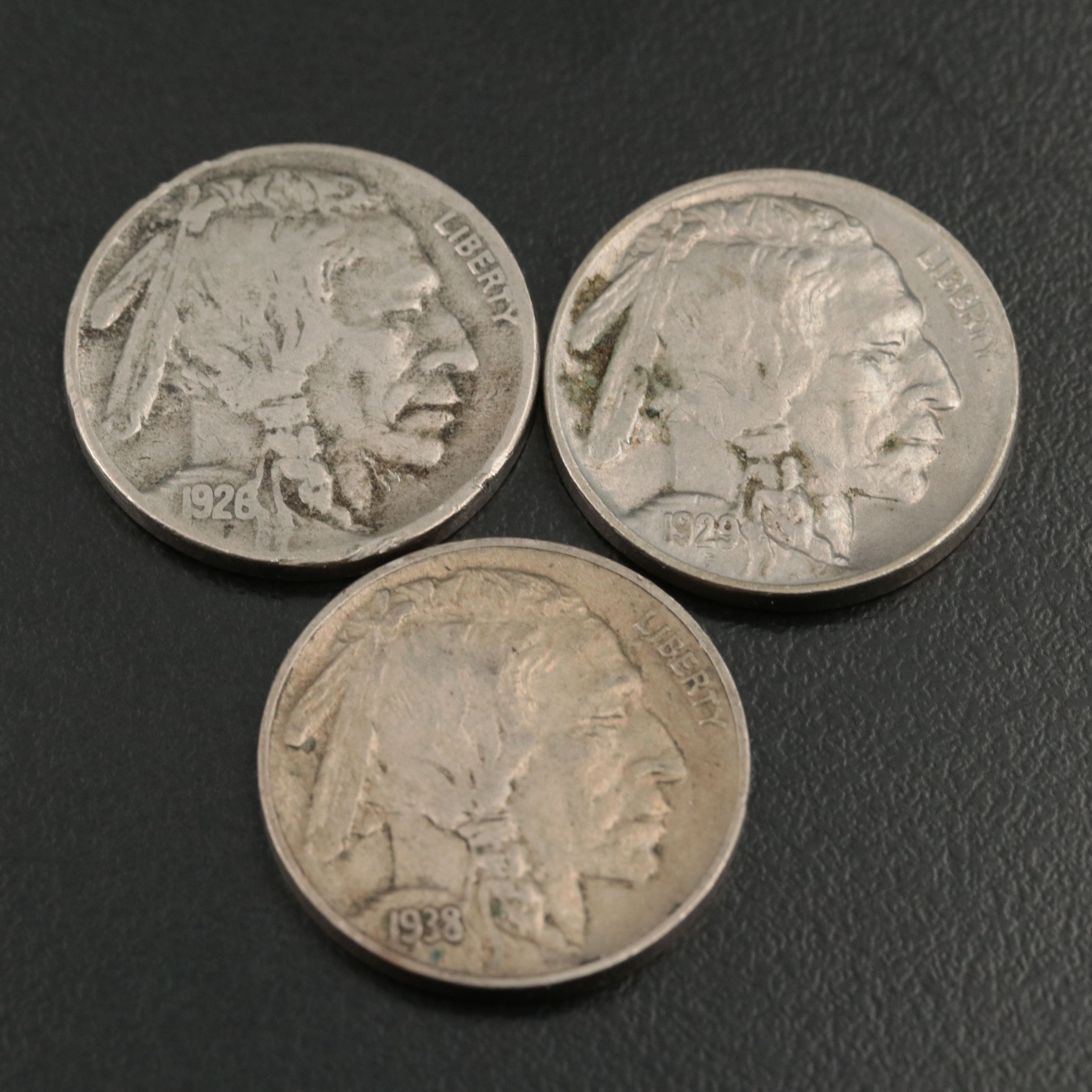 Group of Nine Better Date Buffalo Nickels