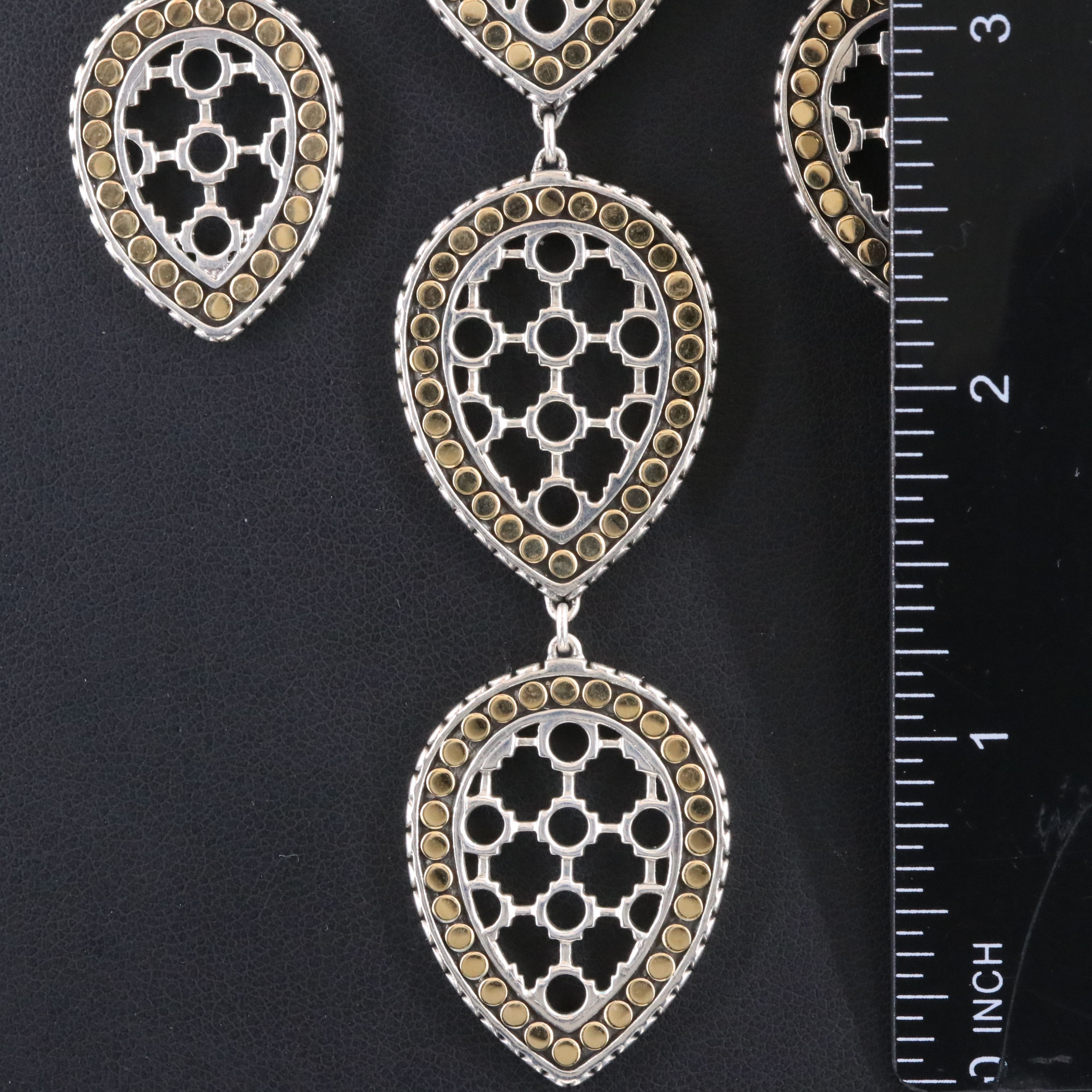 John Hardy Sterling Teardrop Fringe Necklace with 18K Accents