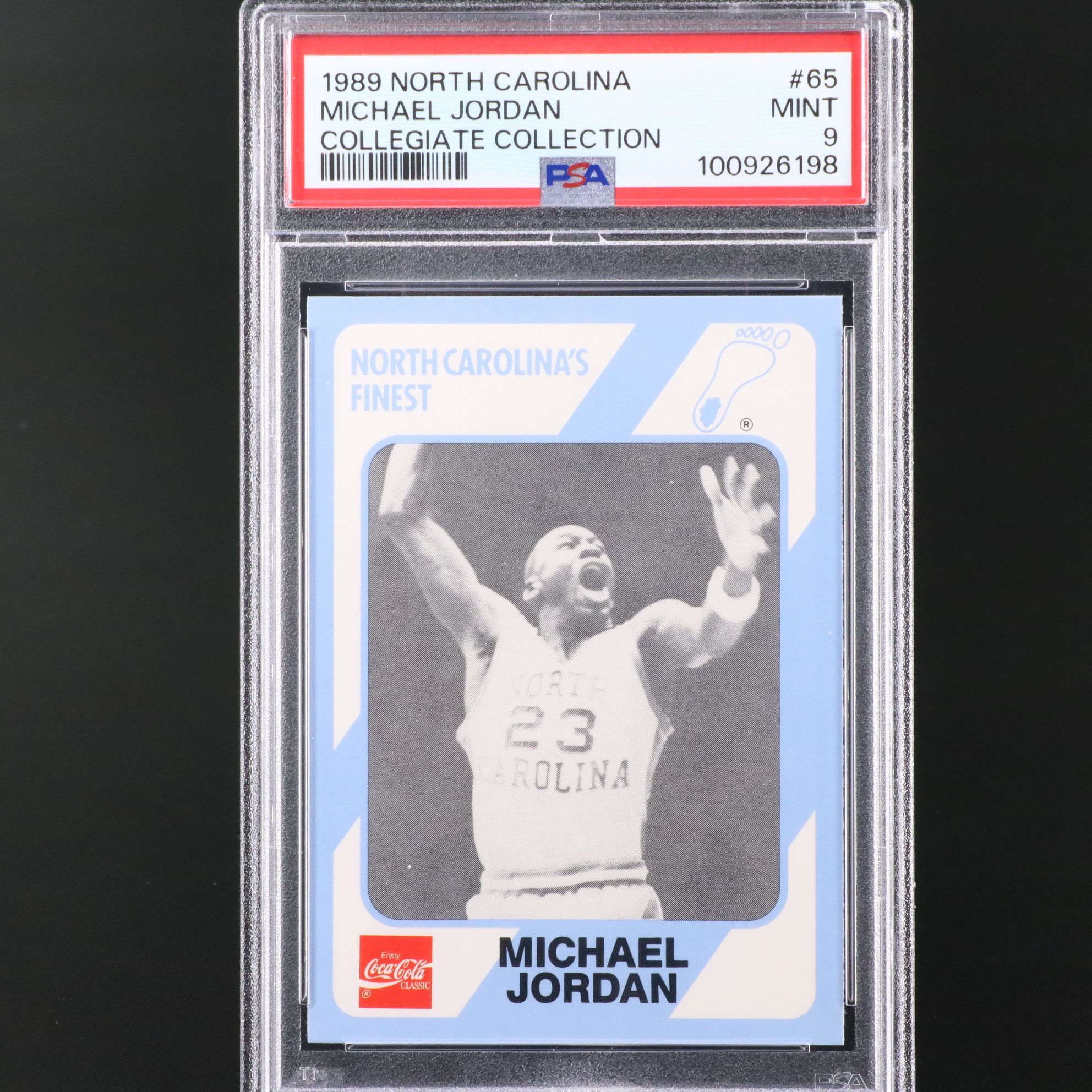 1989 Collegiate Collection Michael Jordan Basketball Card Graded PSA 9