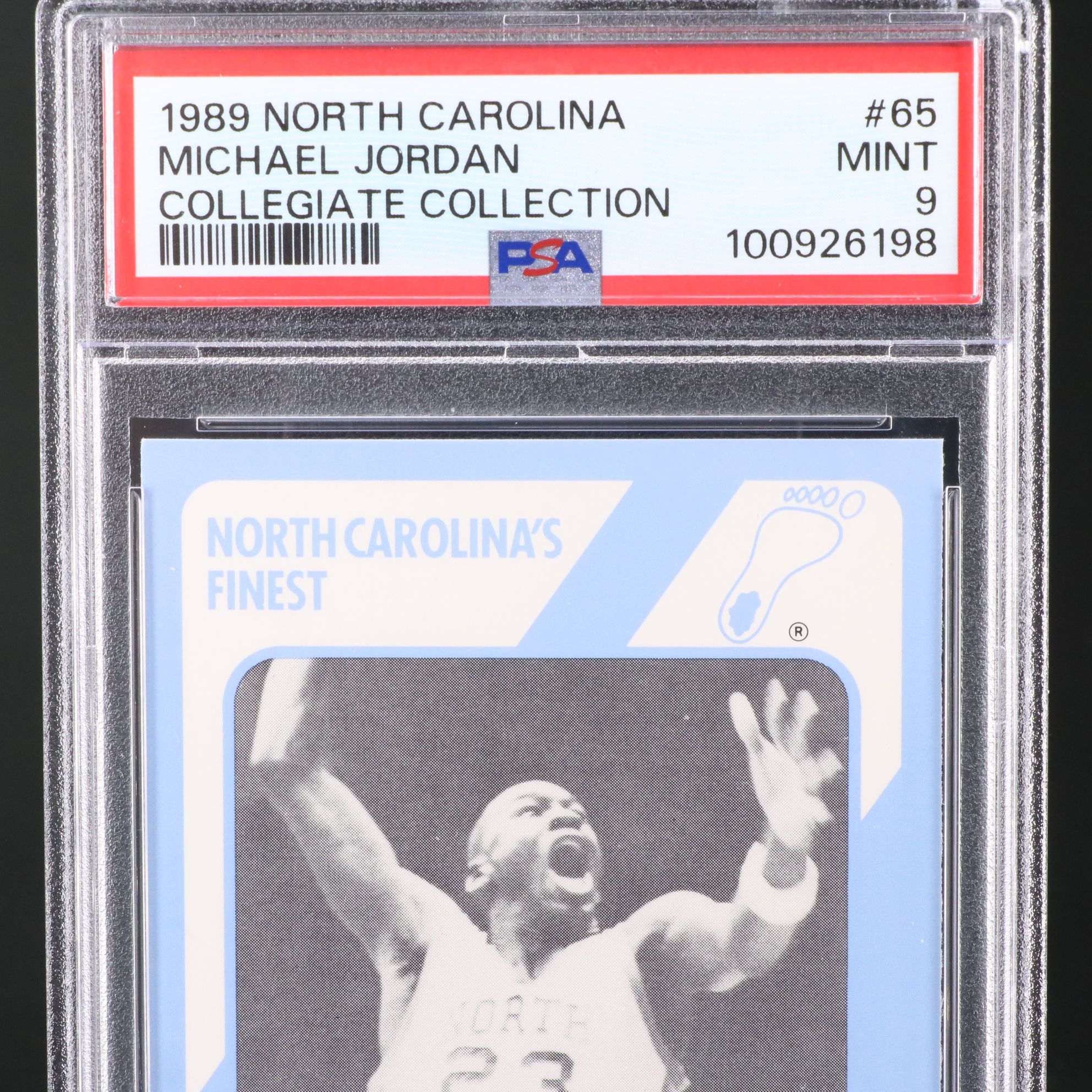 1989 Collegiate Collection Michael Jordan Basketball Card Graded PSA 9