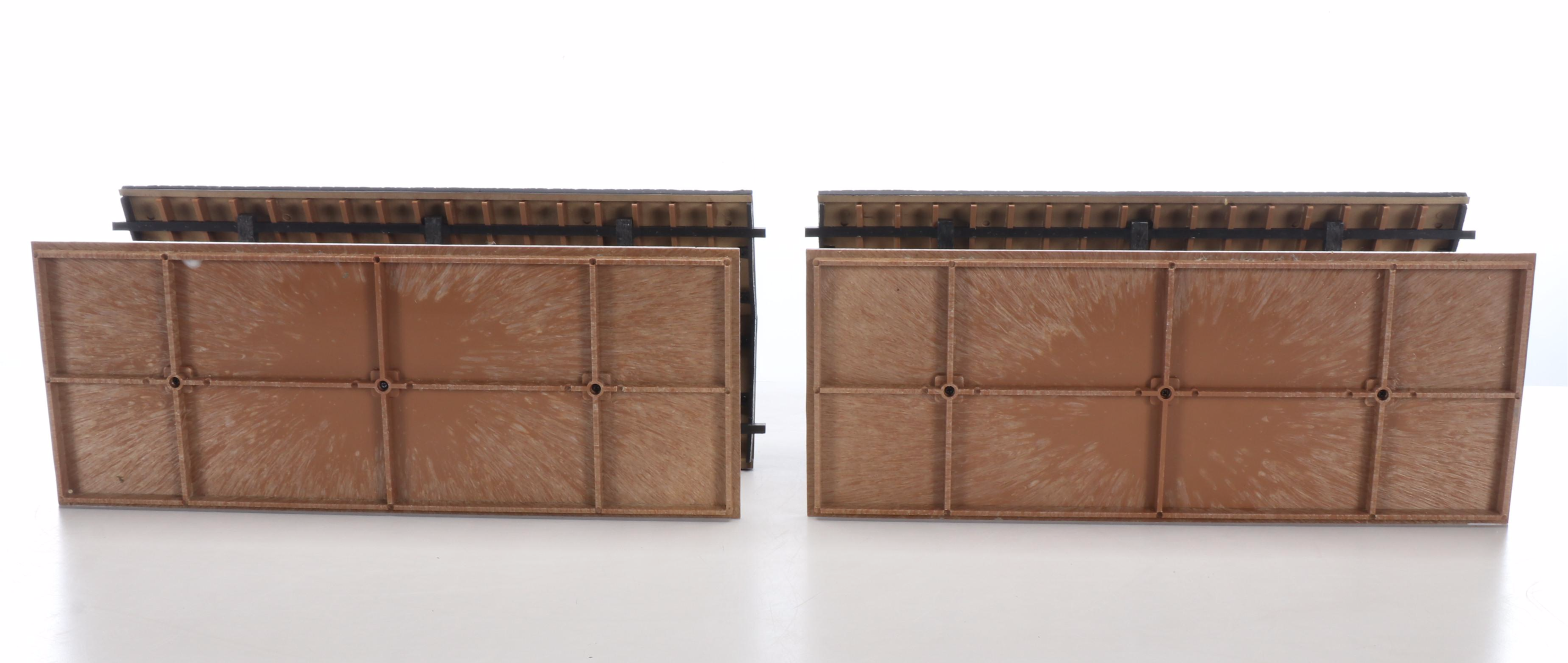 Handcrafted Wooden Train Station with Platforms