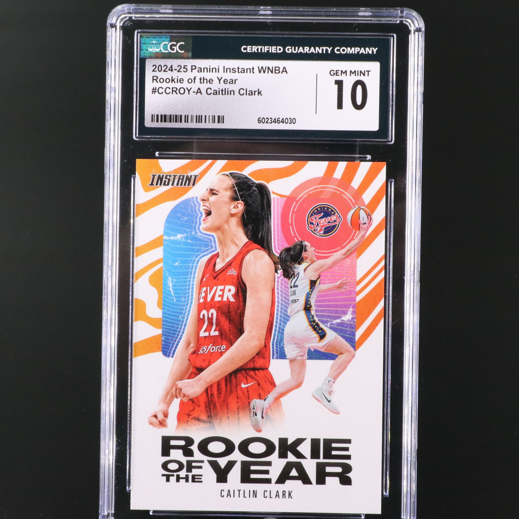 2024-25 Panini Instant Caitlin Clark Rookie of the Year Card Graded CGC 10