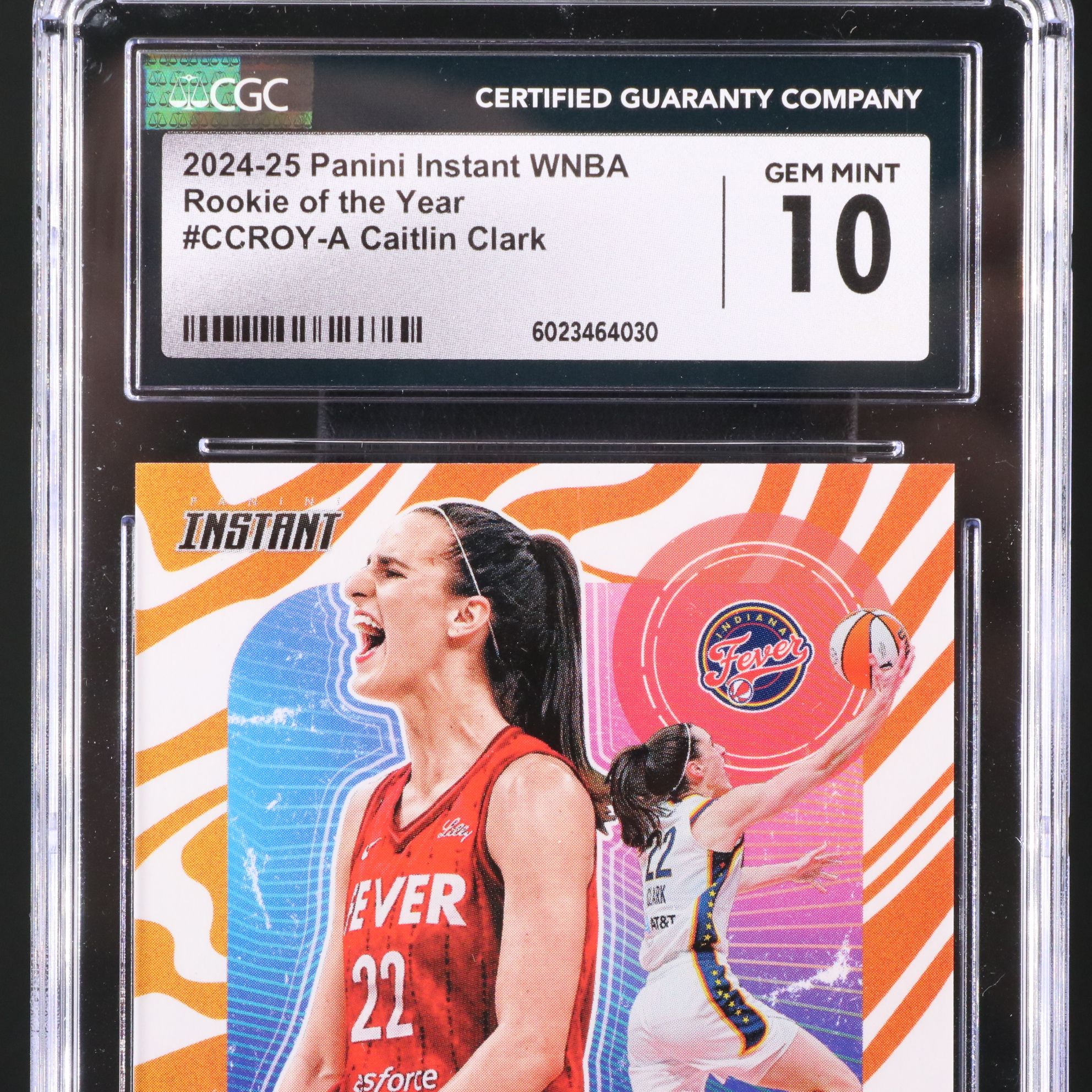 2024-25 Panini Instant Caitlin Clark Rookie of the Year Card Graded CGC 10
