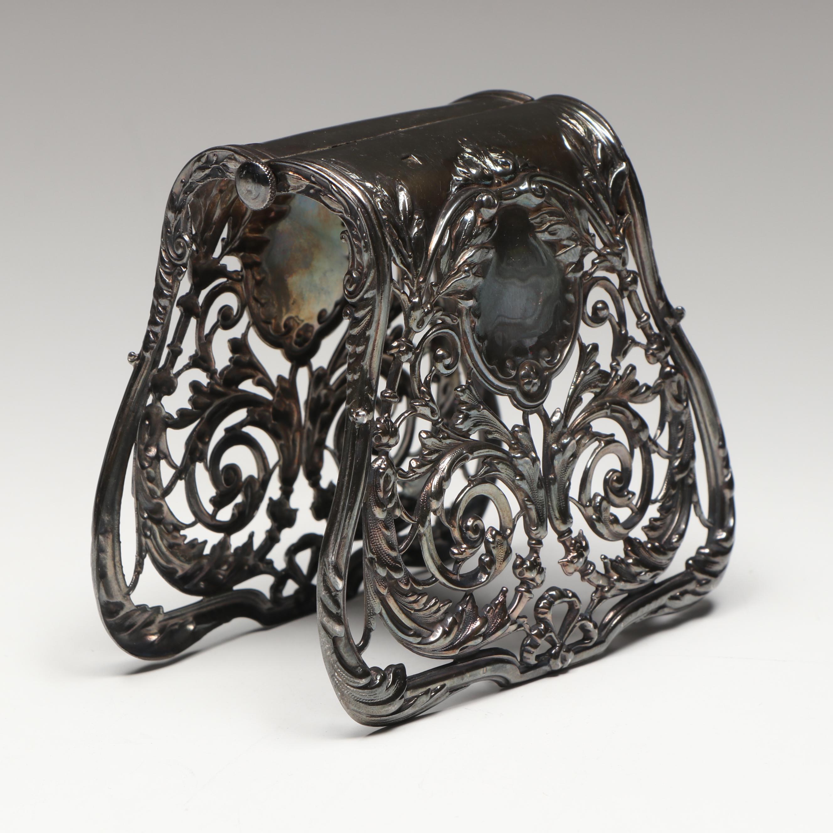 Christofle Art Nouveau Style French Silver Plate Asparagus Tongs