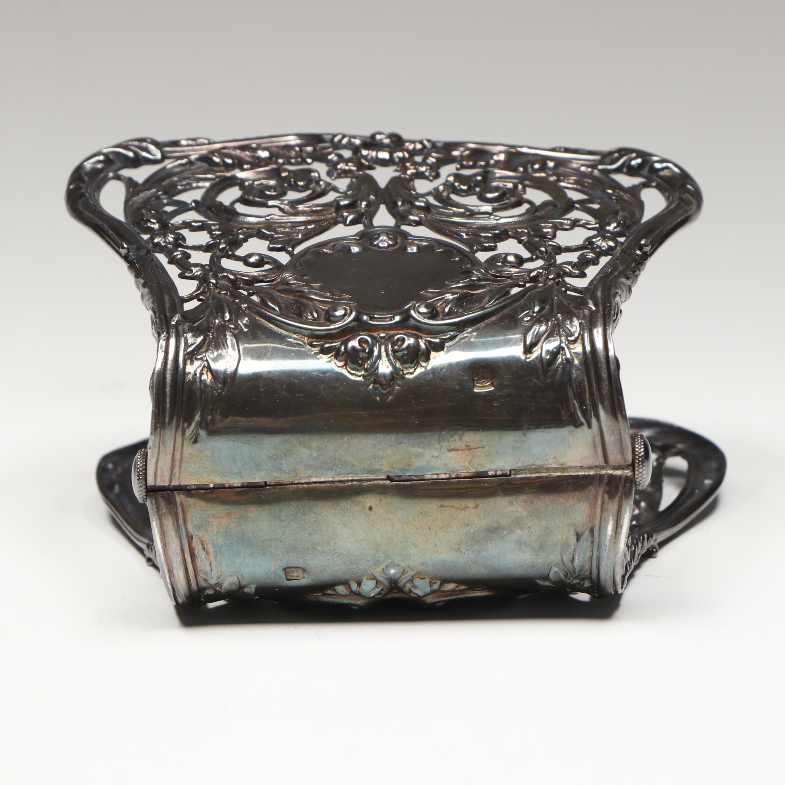 Christofle Art Nouveau Style French Silver Plate Asparagus Tongs