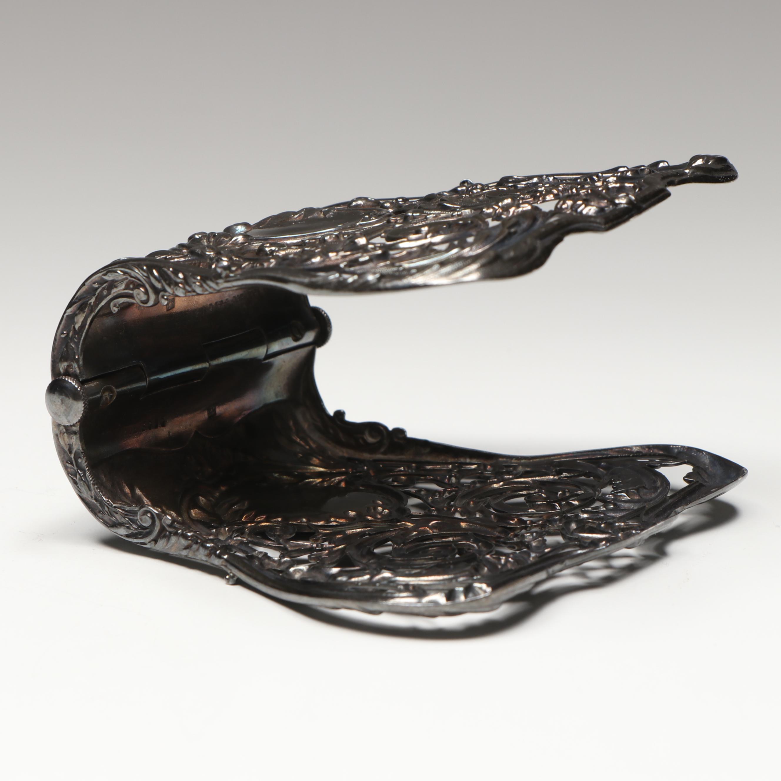 Christofle Art Nouveau Style French Silver Plate Asparagus Tongs