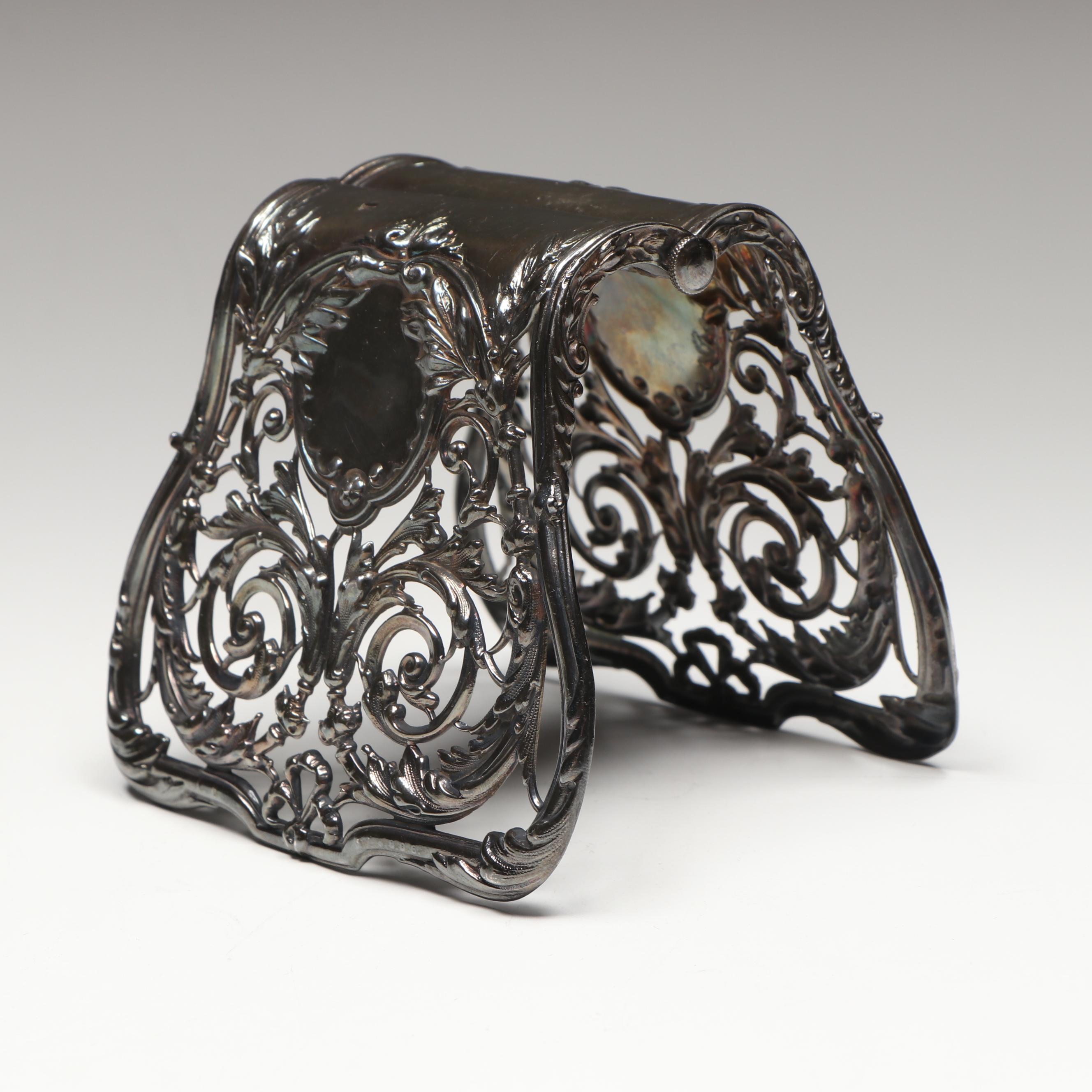 Christofle Art Nouveau Style French Silver Plate Asparagus Tongs