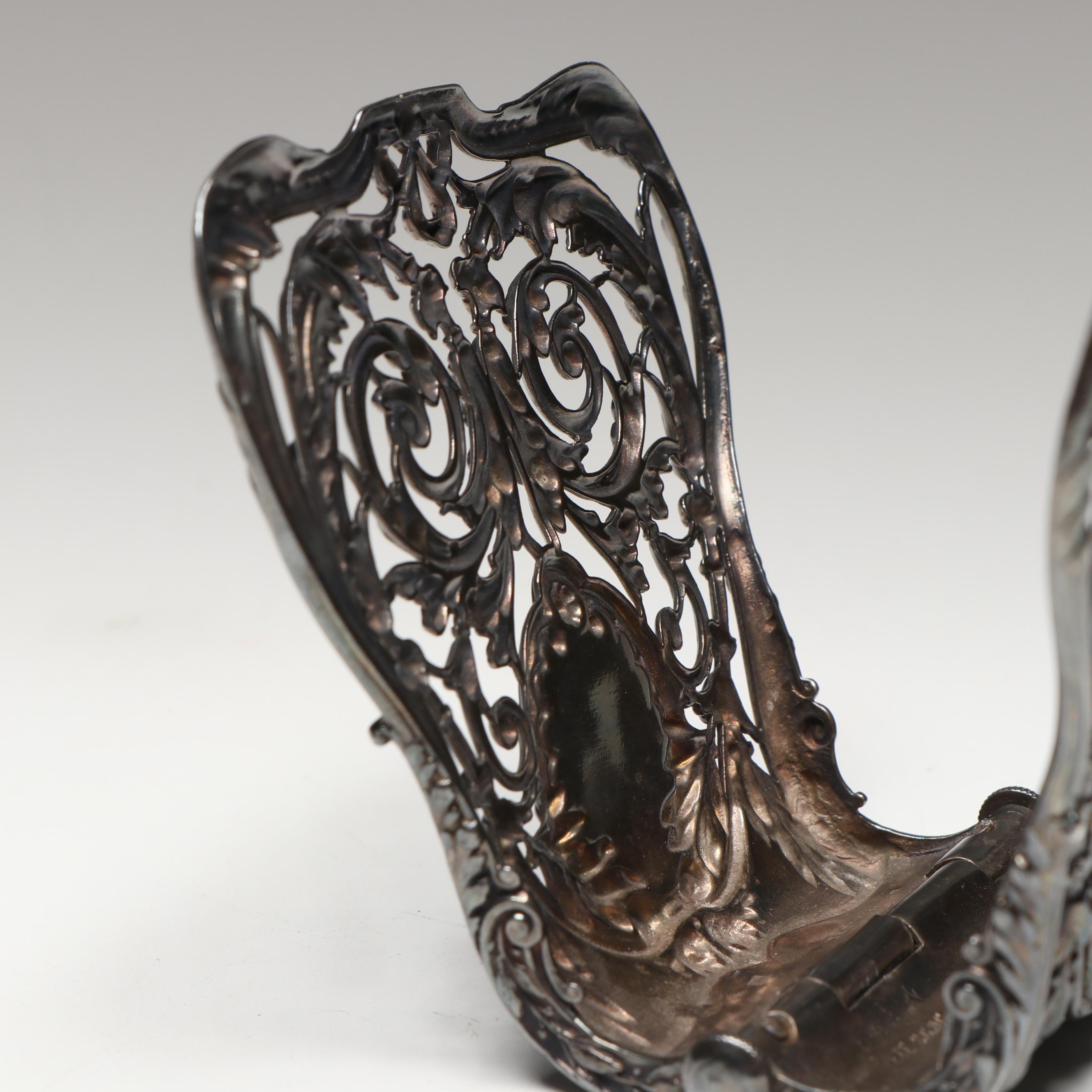 Christofle Art Nouveau Style French Silver Plate Asparagus Tongs