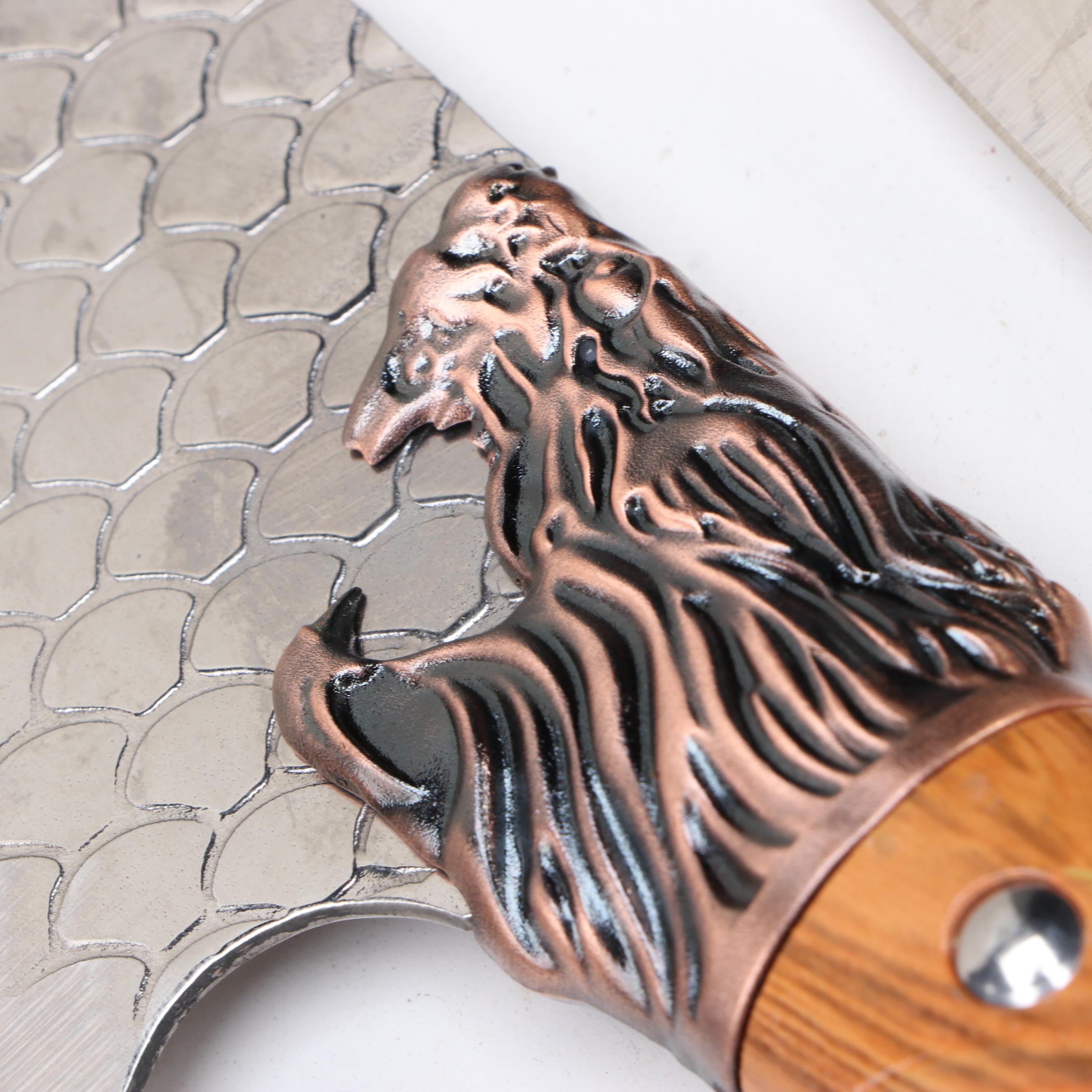 Japanese Style Etched Stainless Steel Chef's Knives