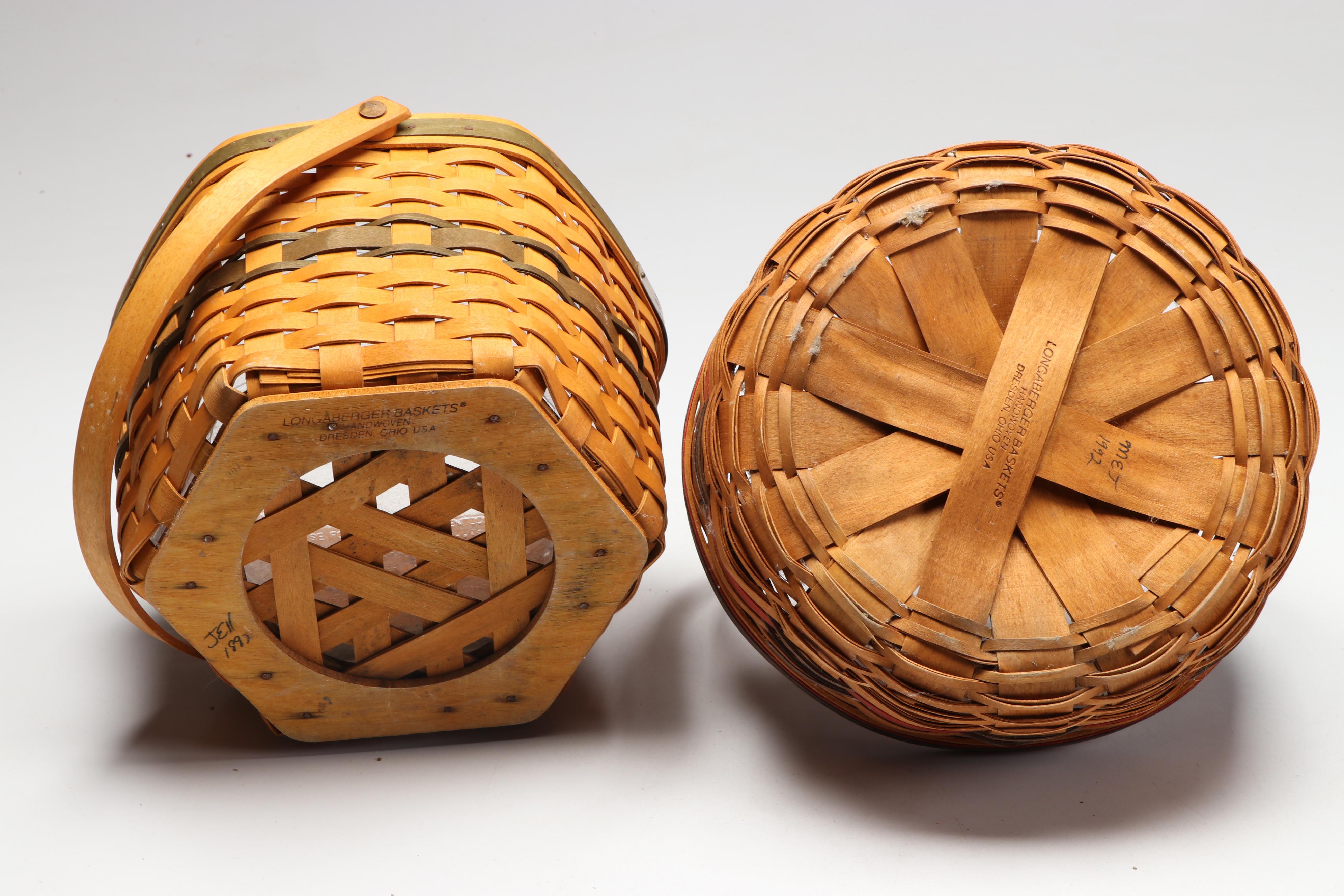 Longaberger Handwoven Baskets, Late 20th/Early 21st Century